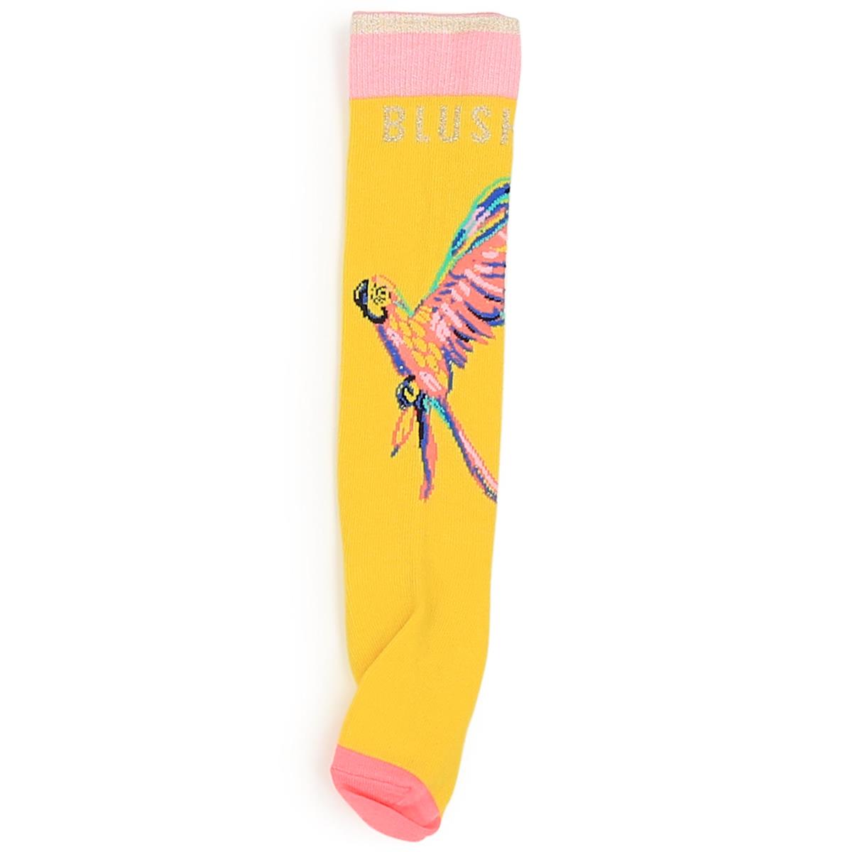 Girls Yellow Logo Socks
