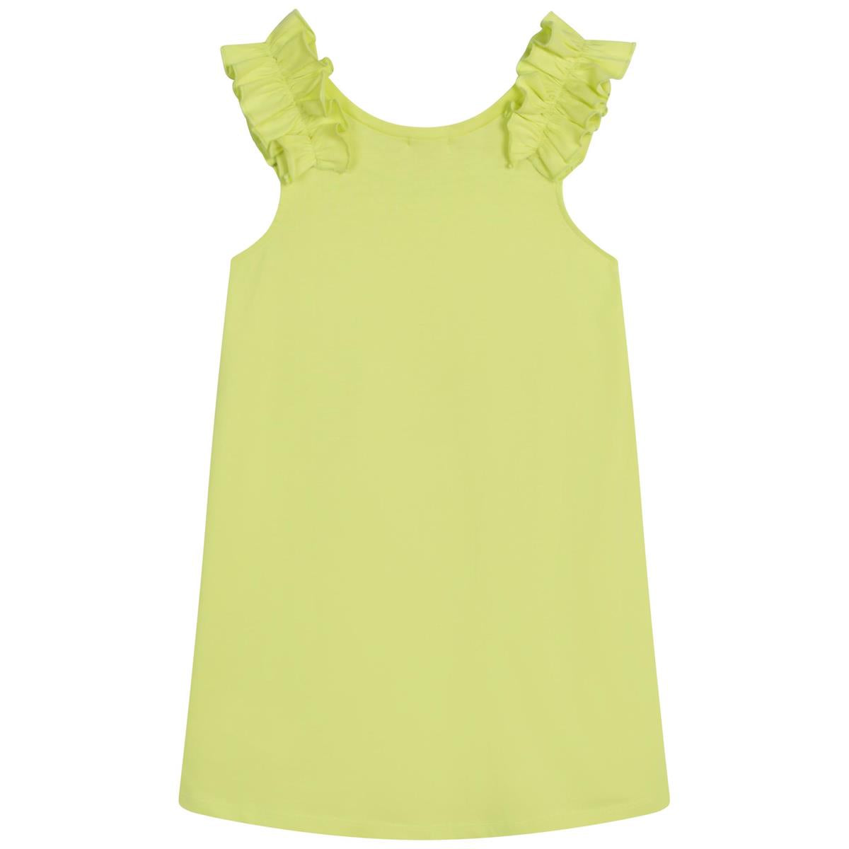 Girls Yellow Printed Dress