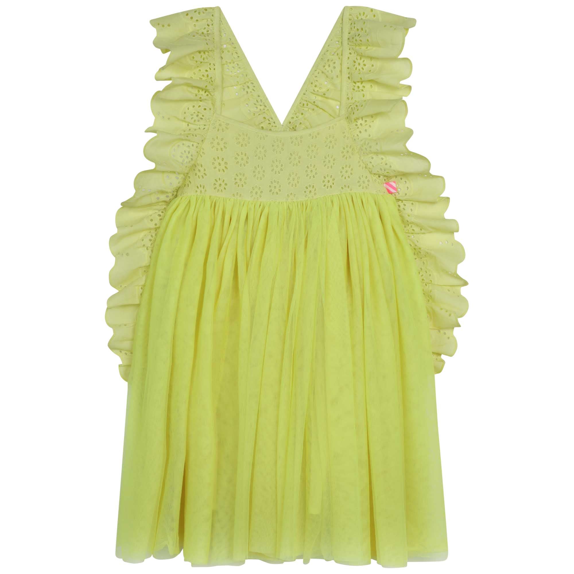 Girls Green Embroidered Dress