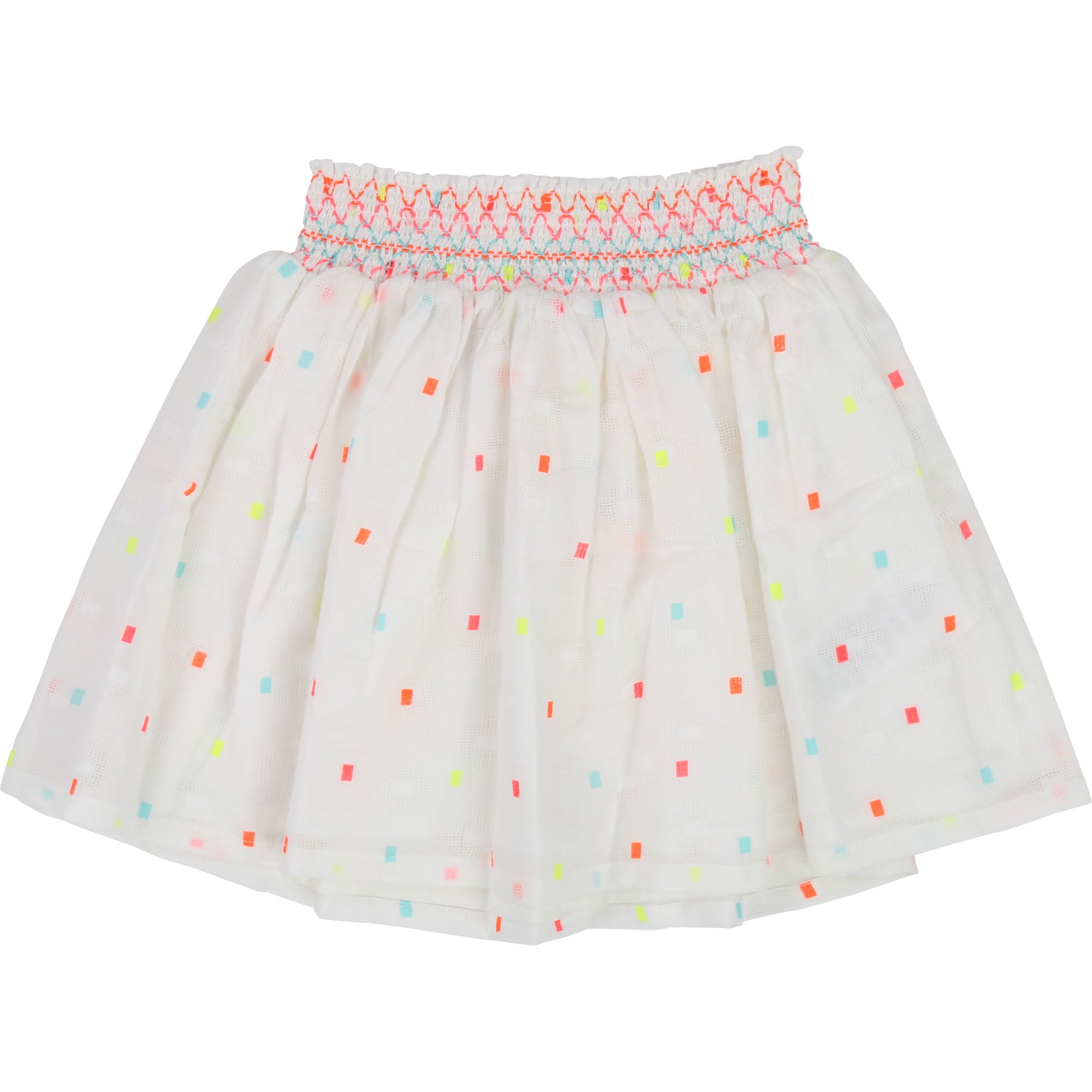 Girls White & Chromatic Ornament Skirt