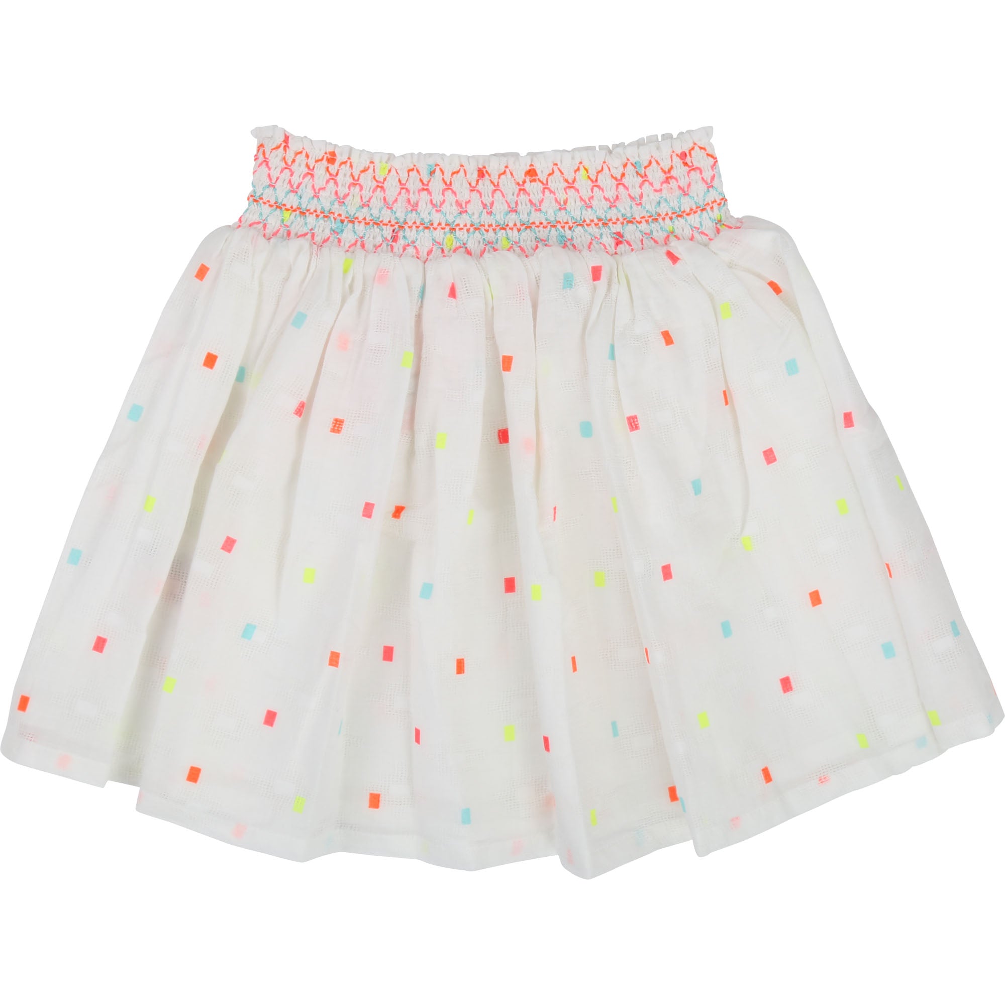 Girls White & Chromatic Ornament Skirt