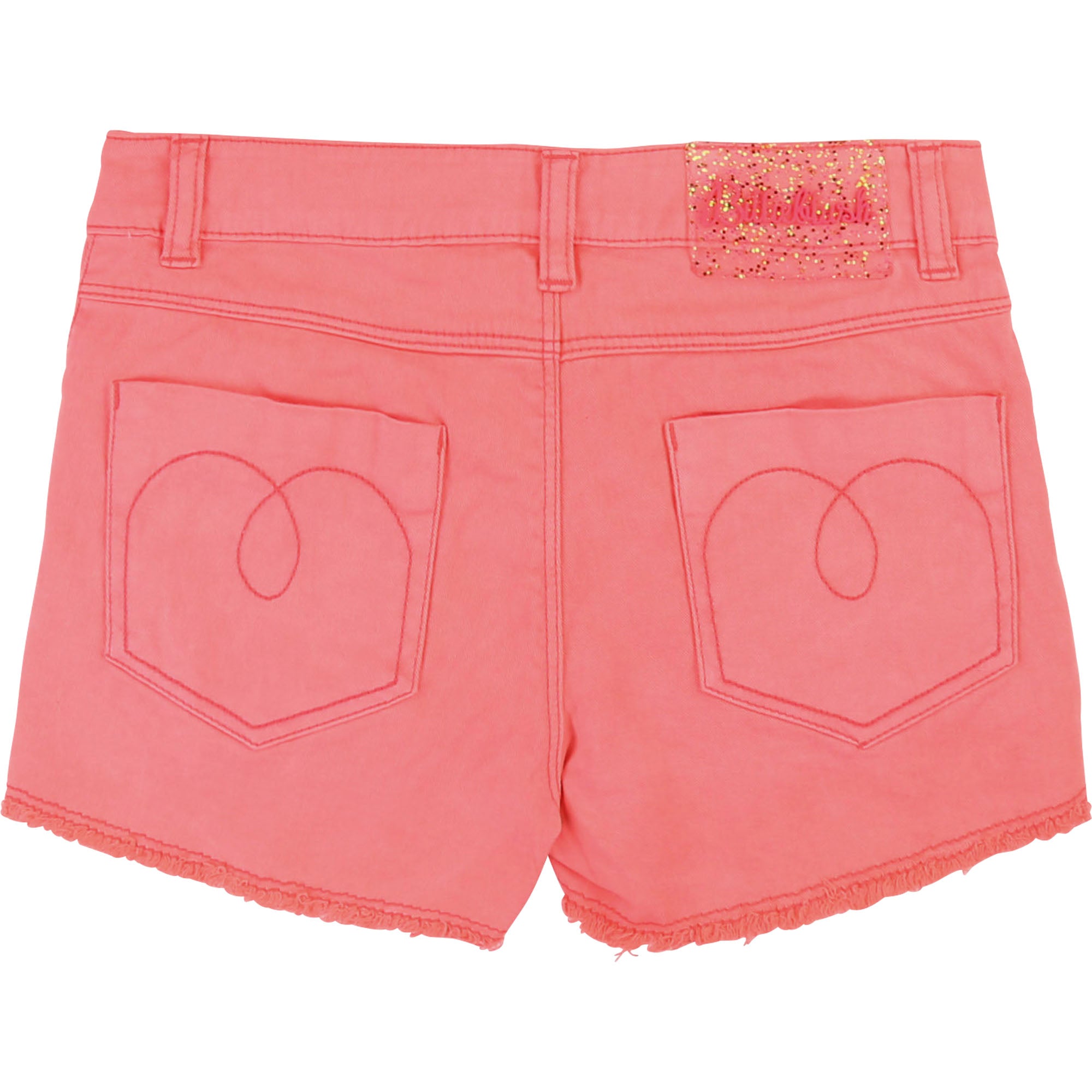 Girls Rose Fluo Cotton Shorts