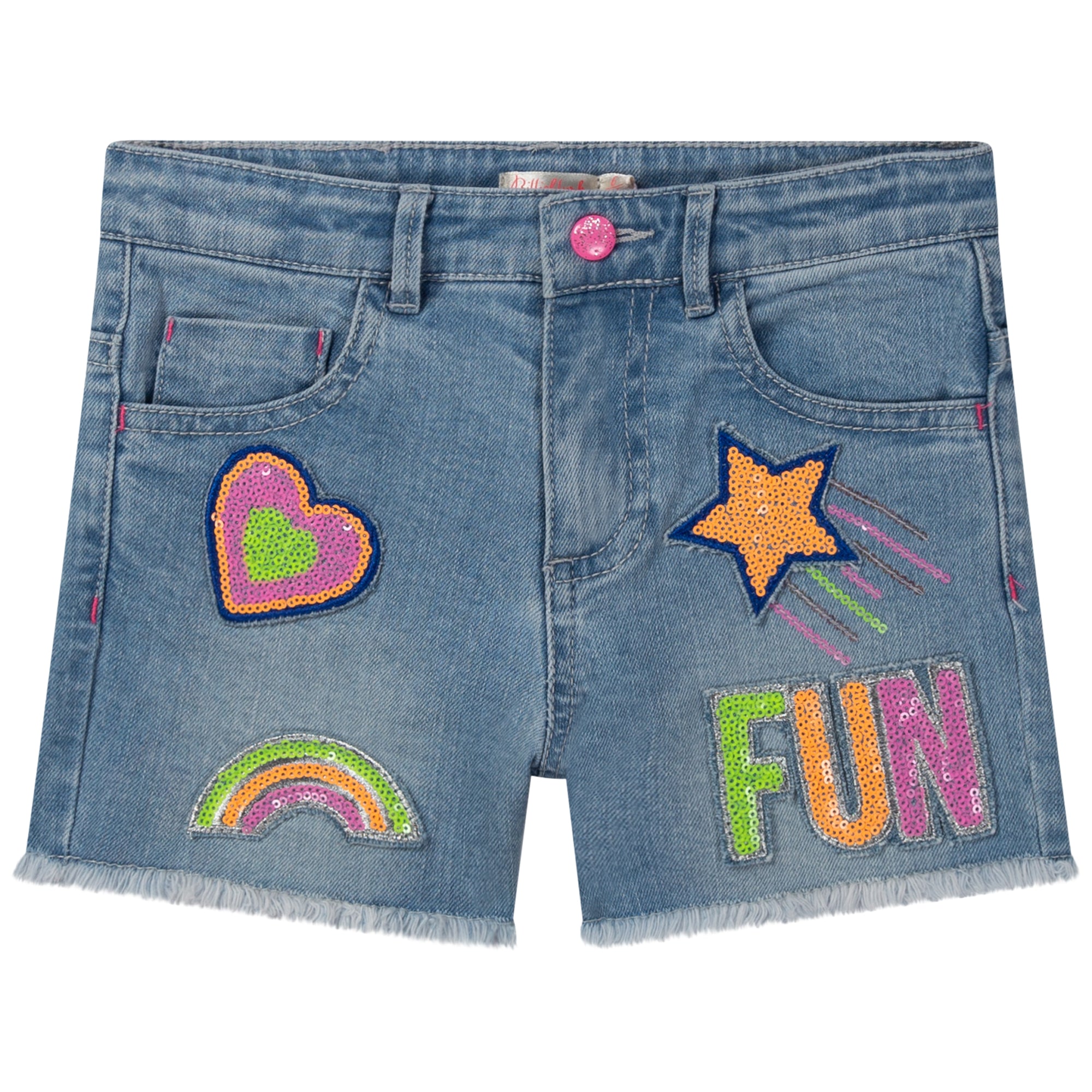 Girls Blue Denim Cotton Shorts