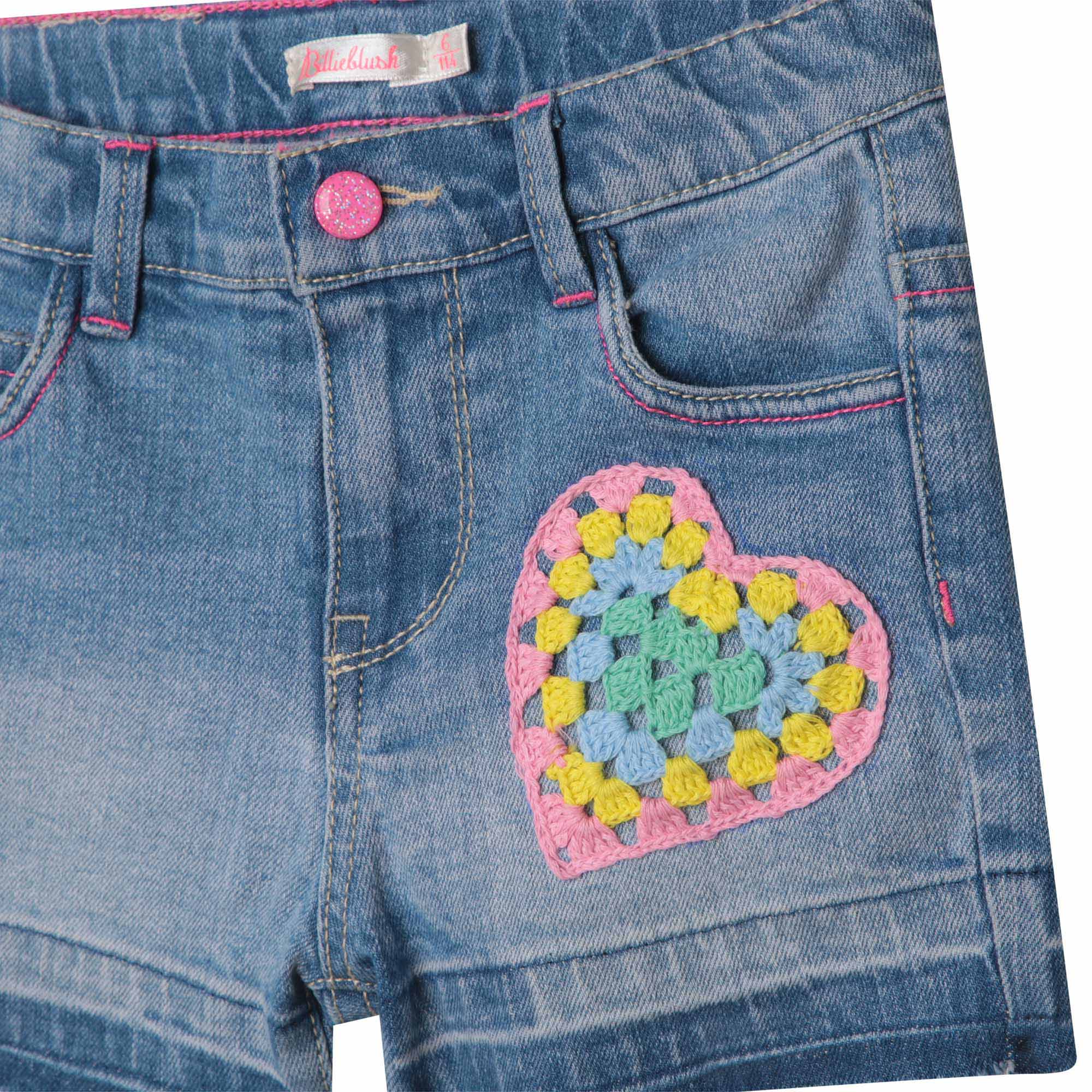 Girls Blue Denim Shorts