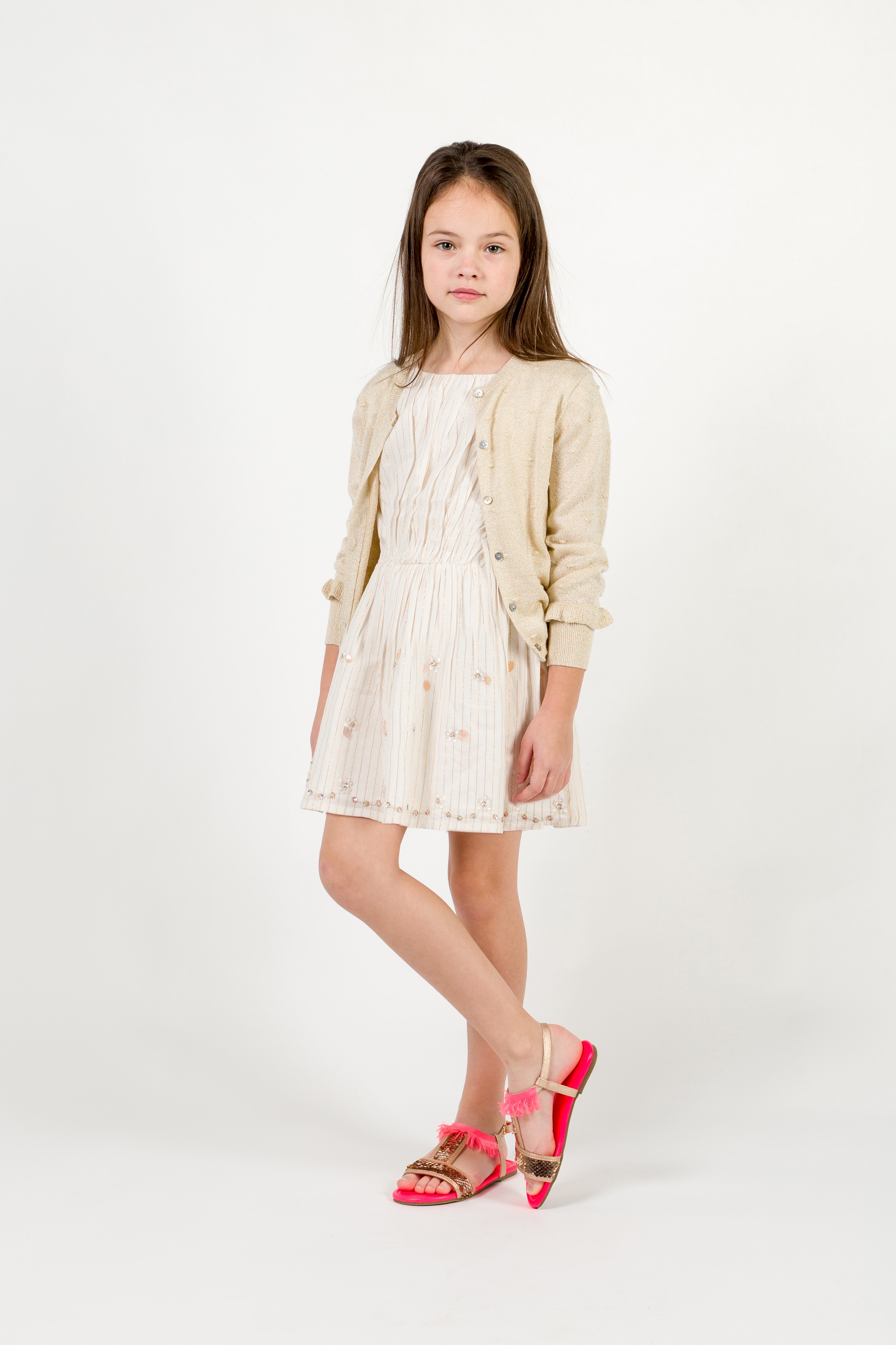 Girls Khaki Cardigan