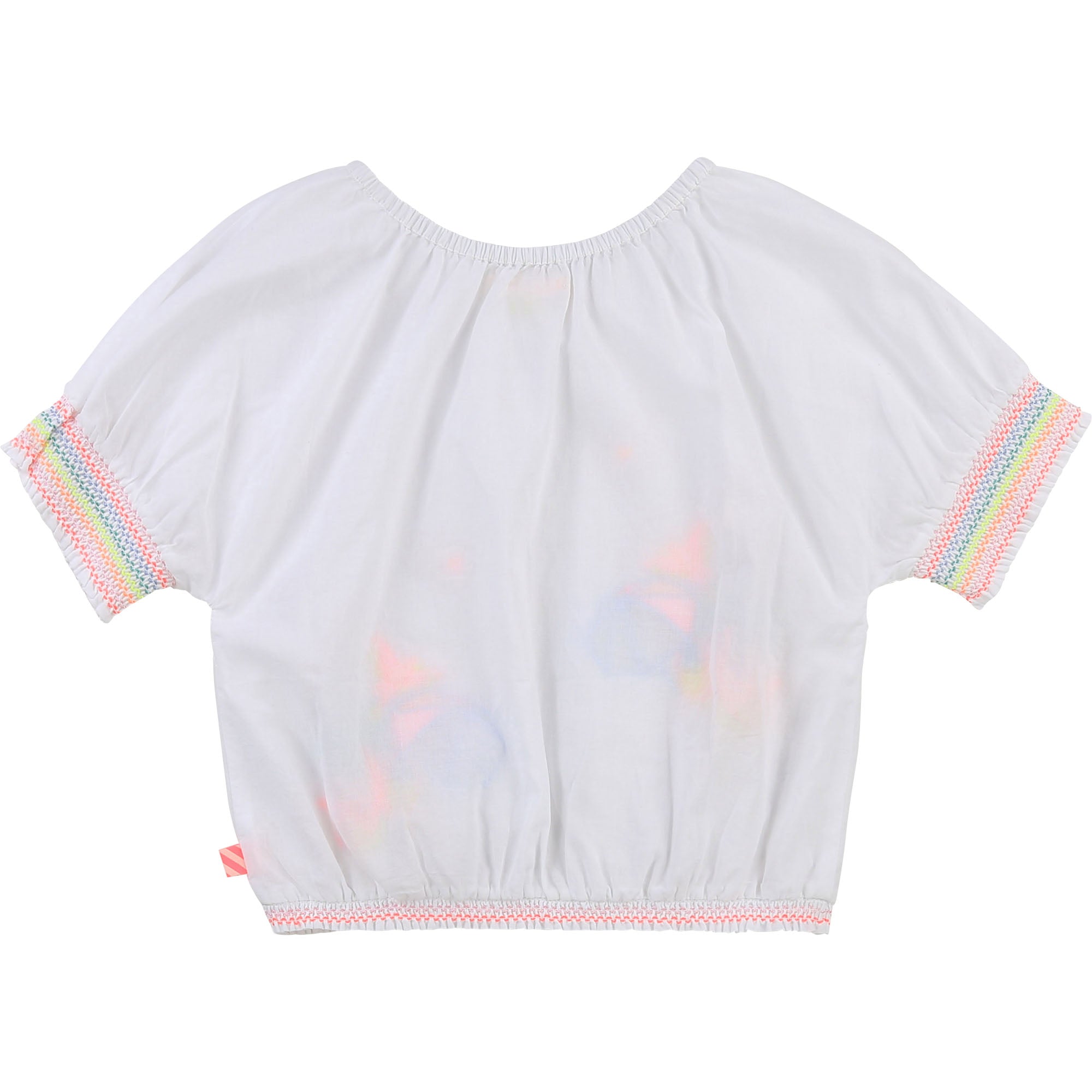 Girls White Embroidered Cotton Top
