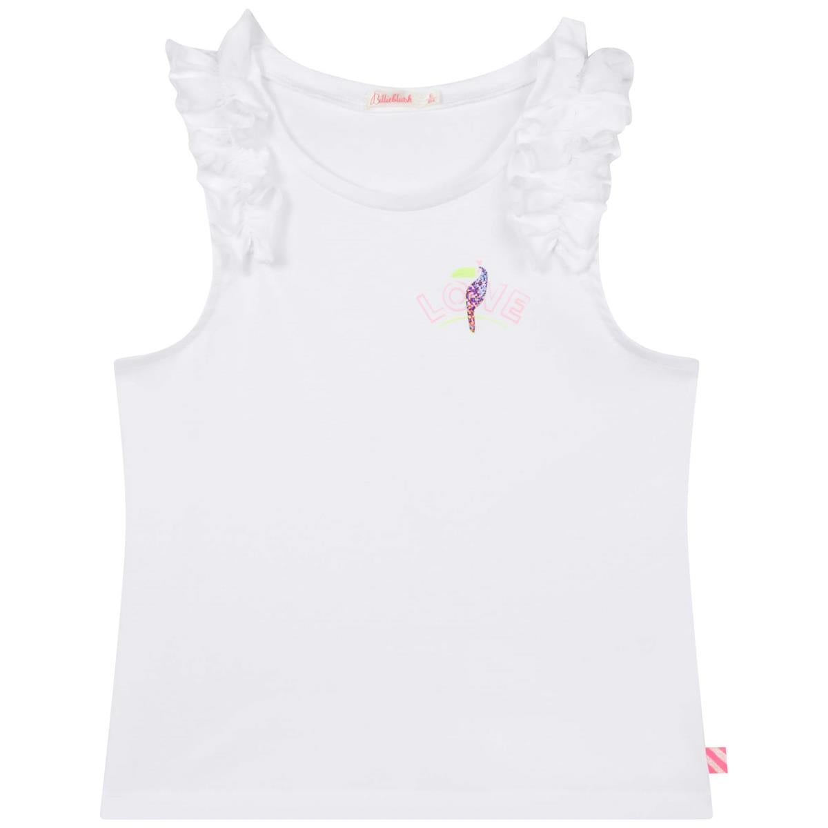 Girls White Vest