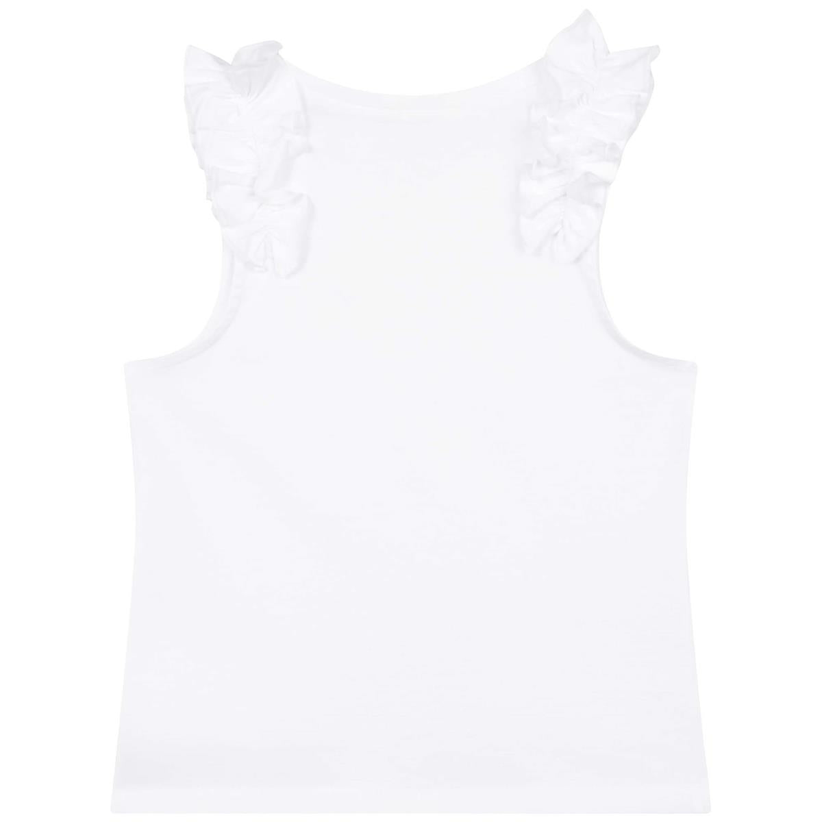 Girls White Vest