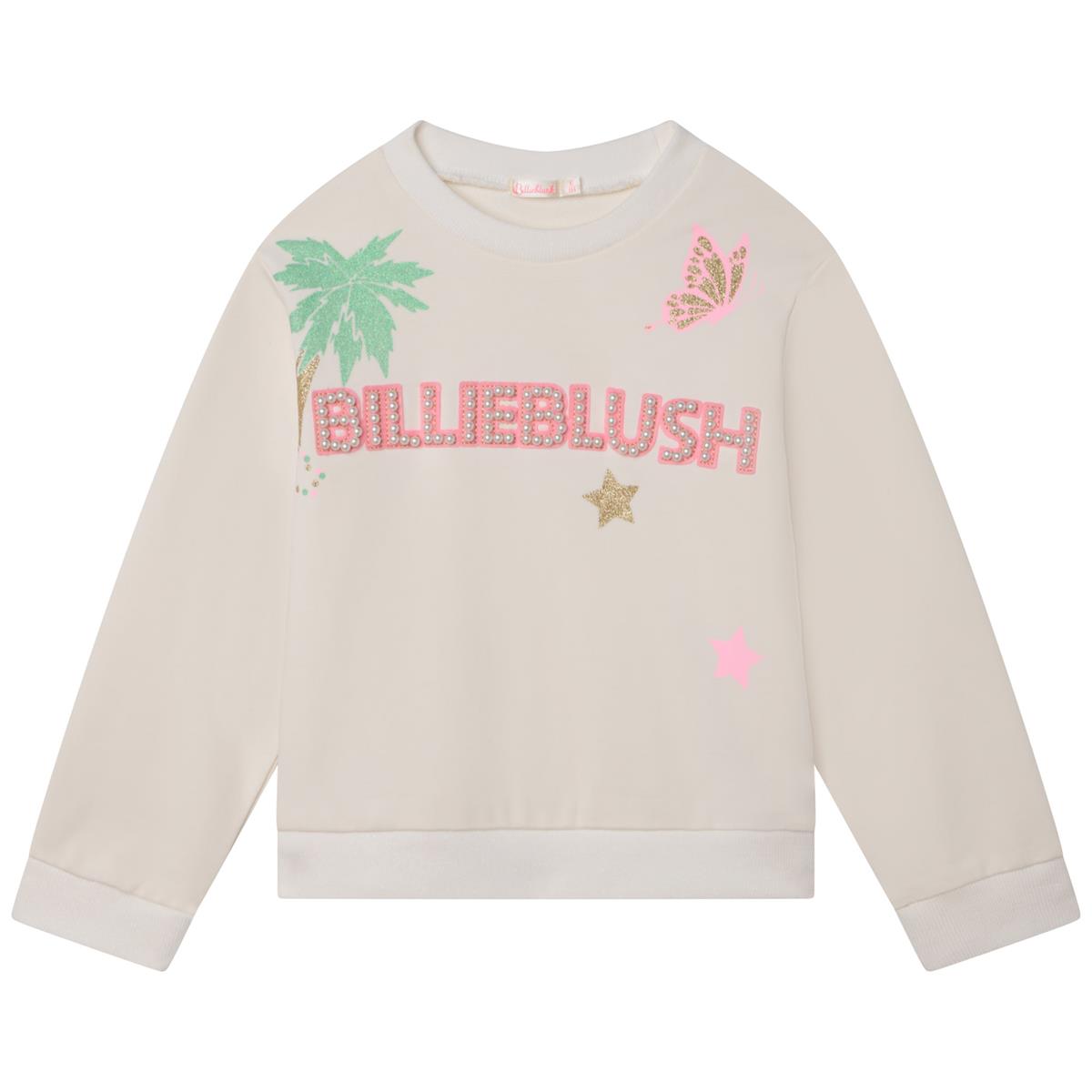 Girls White Logo Sweatshirt