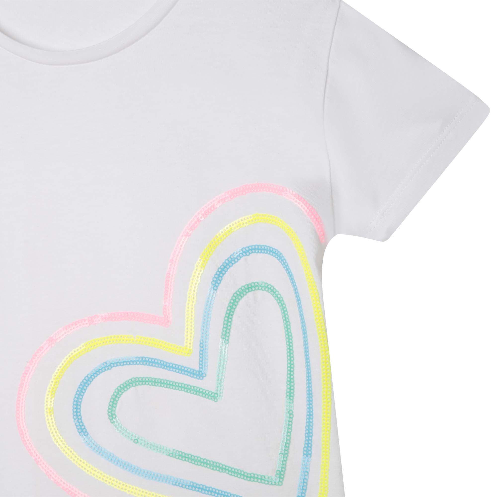 Girls White Cotton T-Shirt