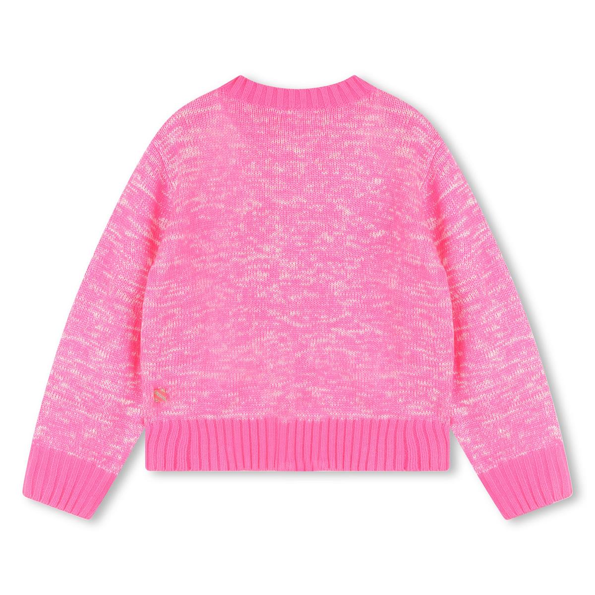 Girls Pink Zip-Up Cardigan