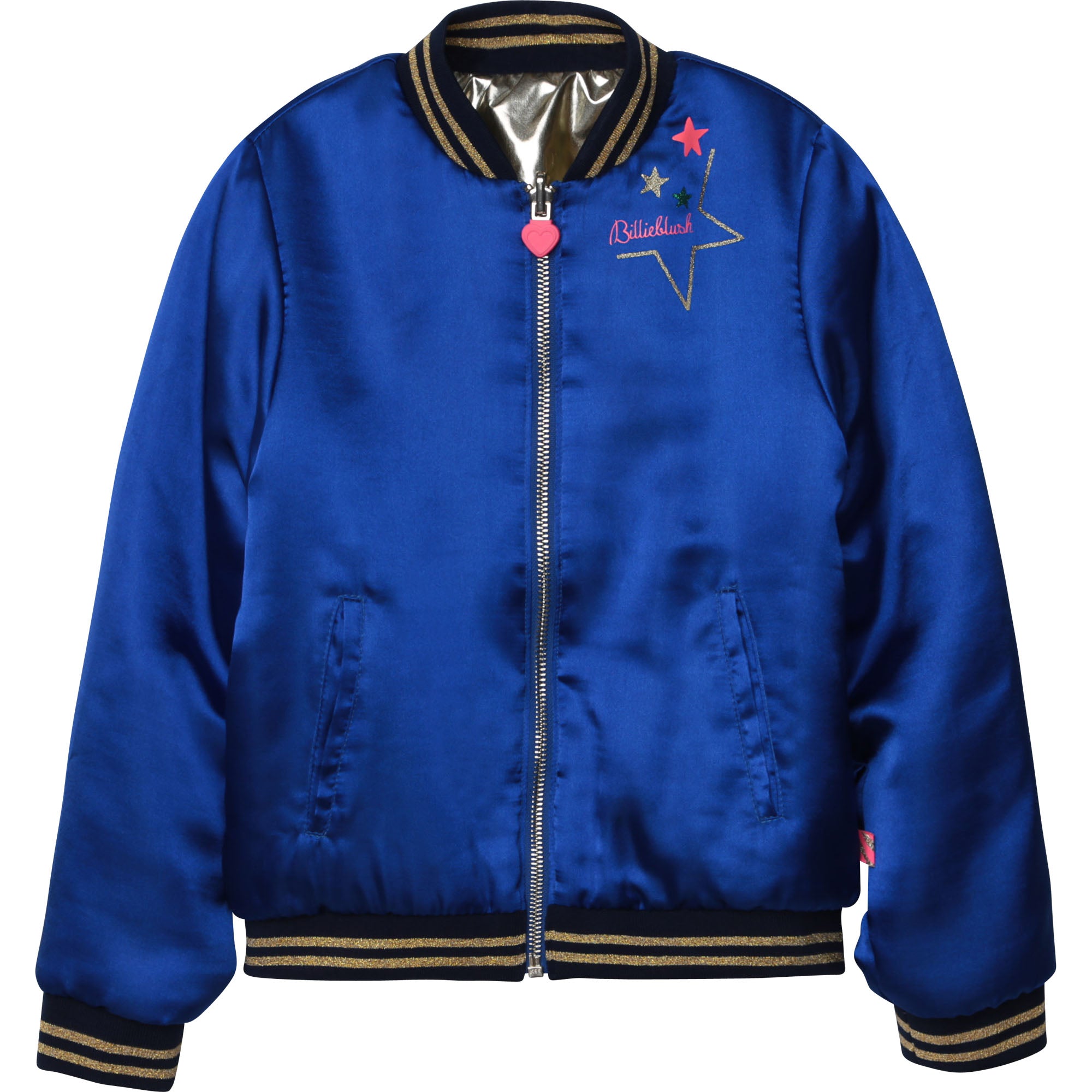 Girls Wave Blue Reversible Blouson