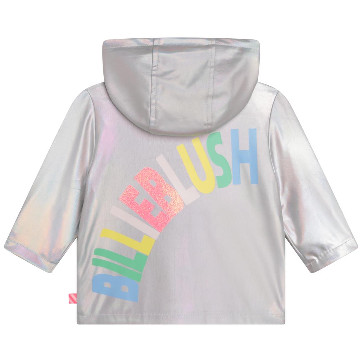 Girls Silver Zip-Up Jacket