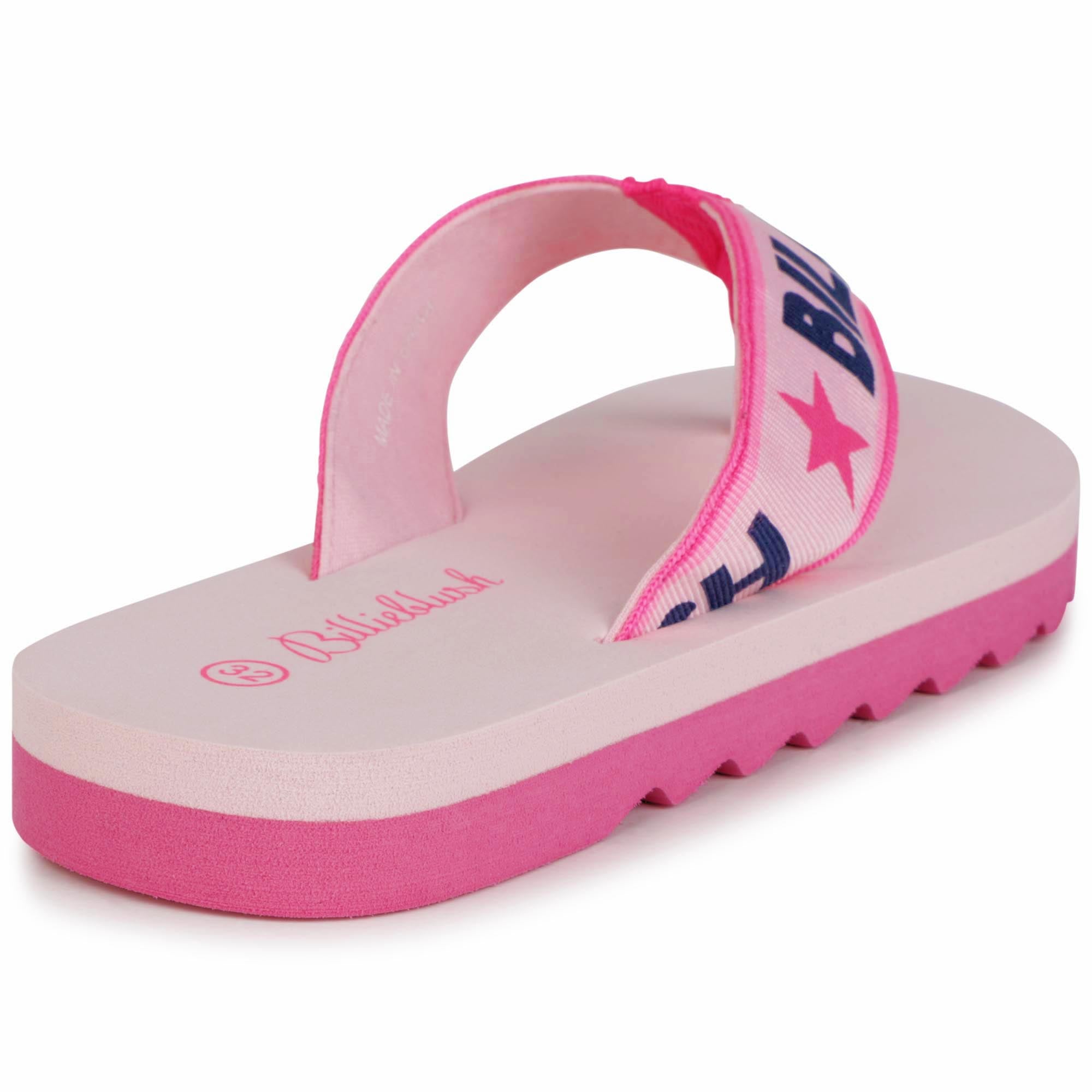 Girls Pink Logo Sandals