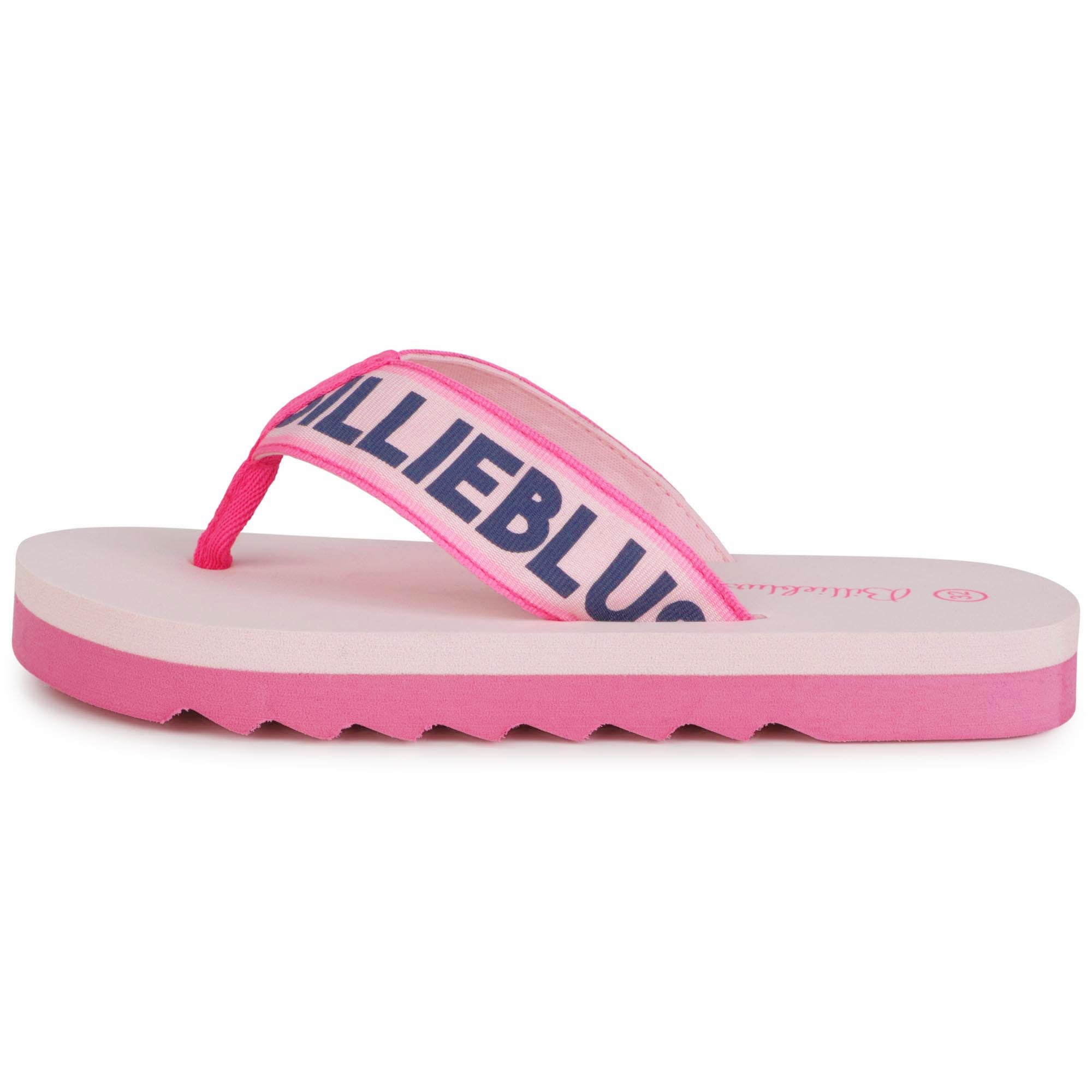 Girls Pink Logo Sandals