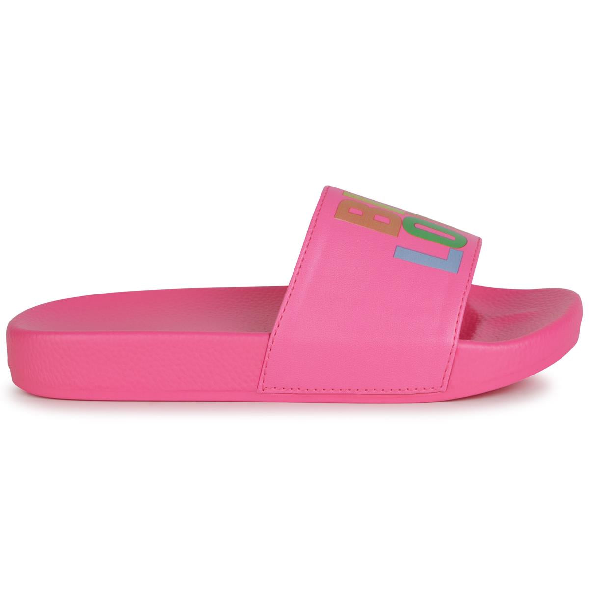 Girls Pink Logo Sandals