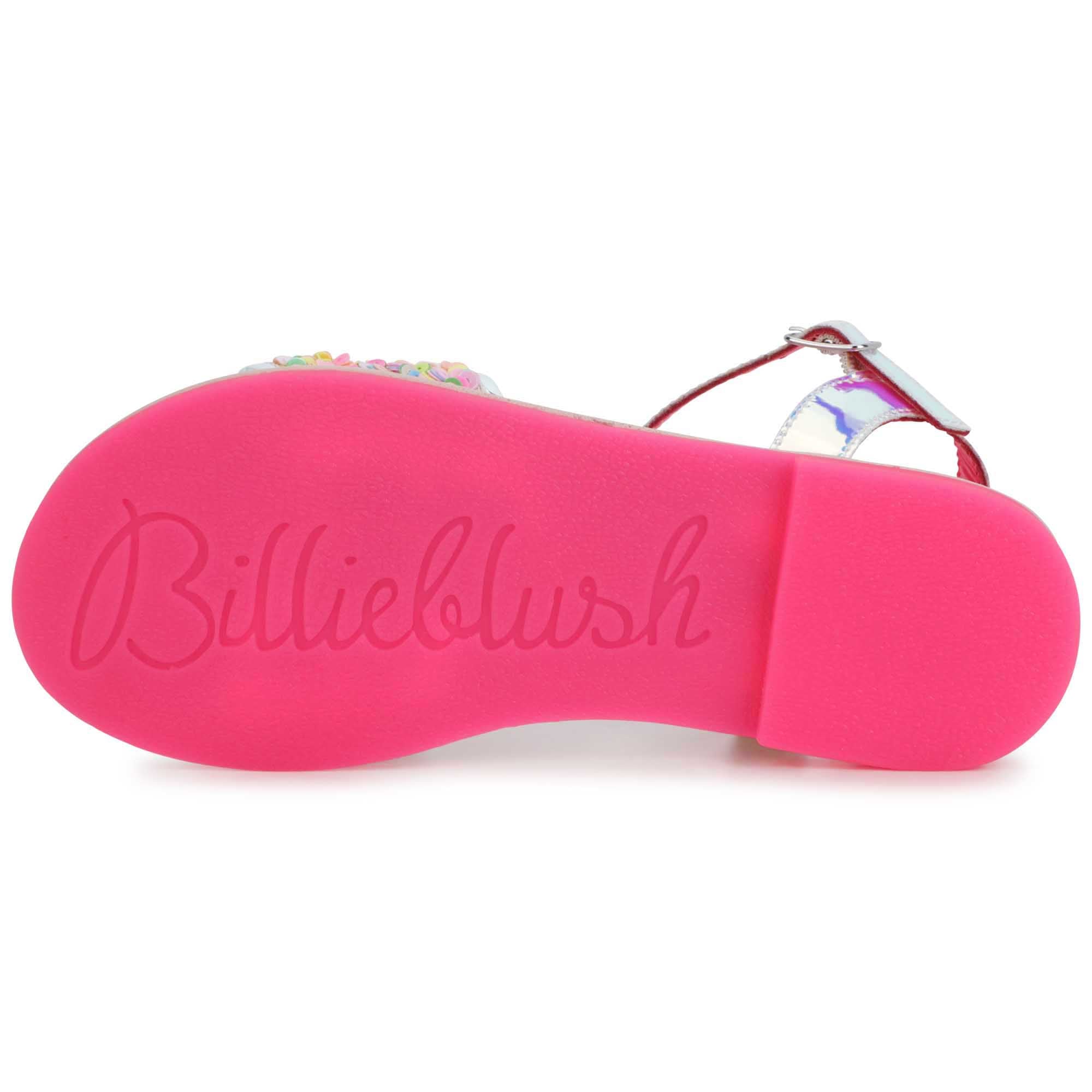 Girls Multicolor Sequin Sandals