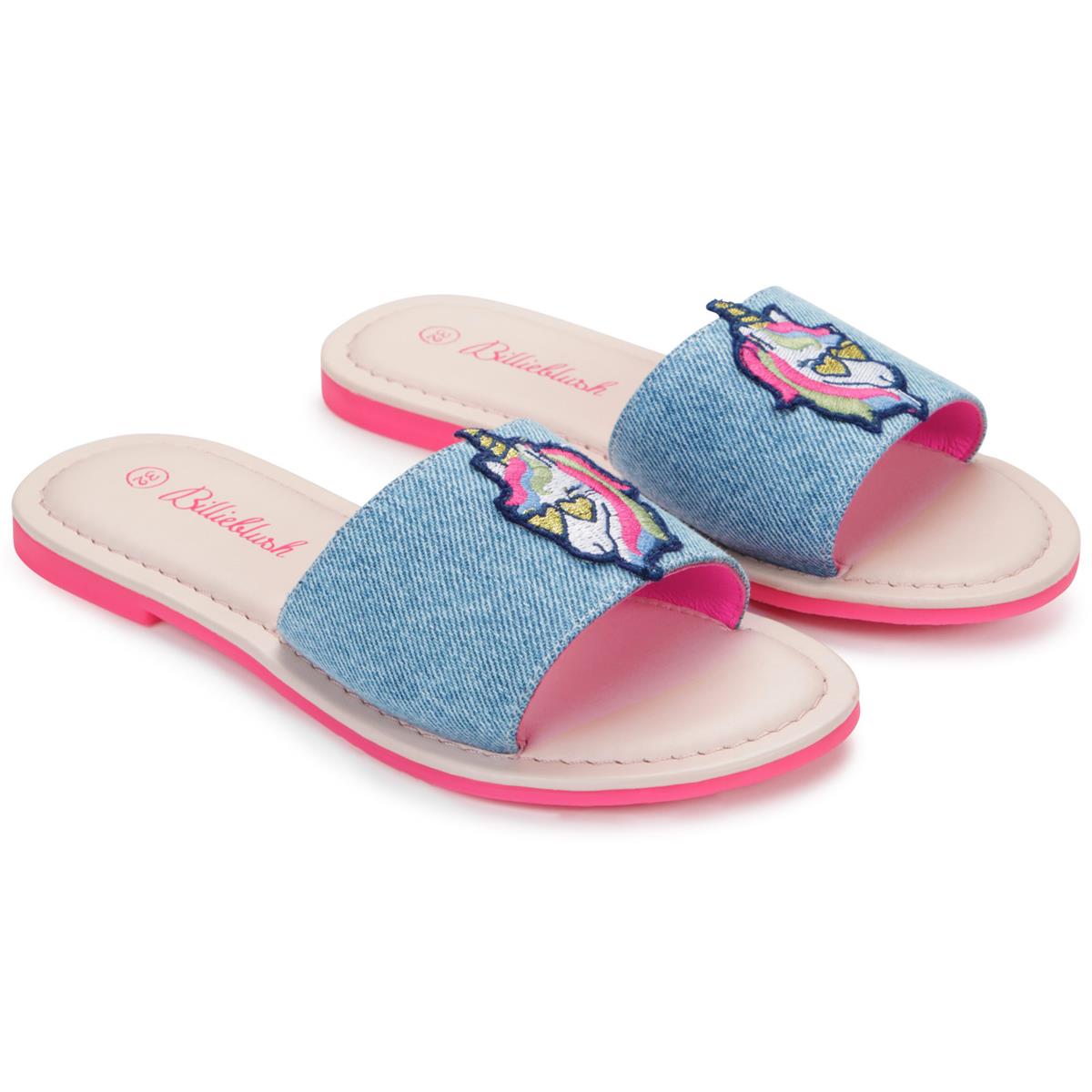Girls Blue Denim Sandals