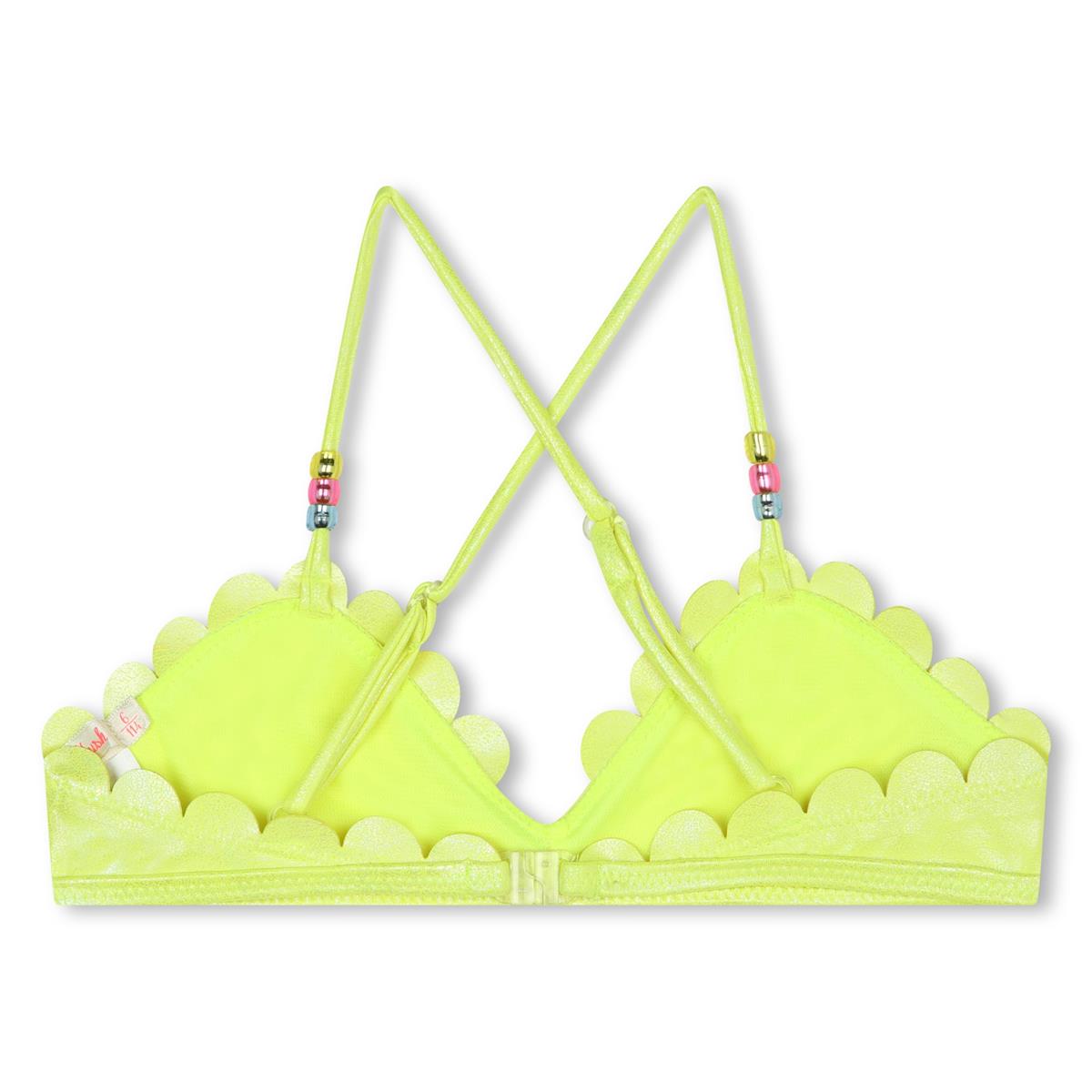 Girls Fluo Yellow Swimsuit