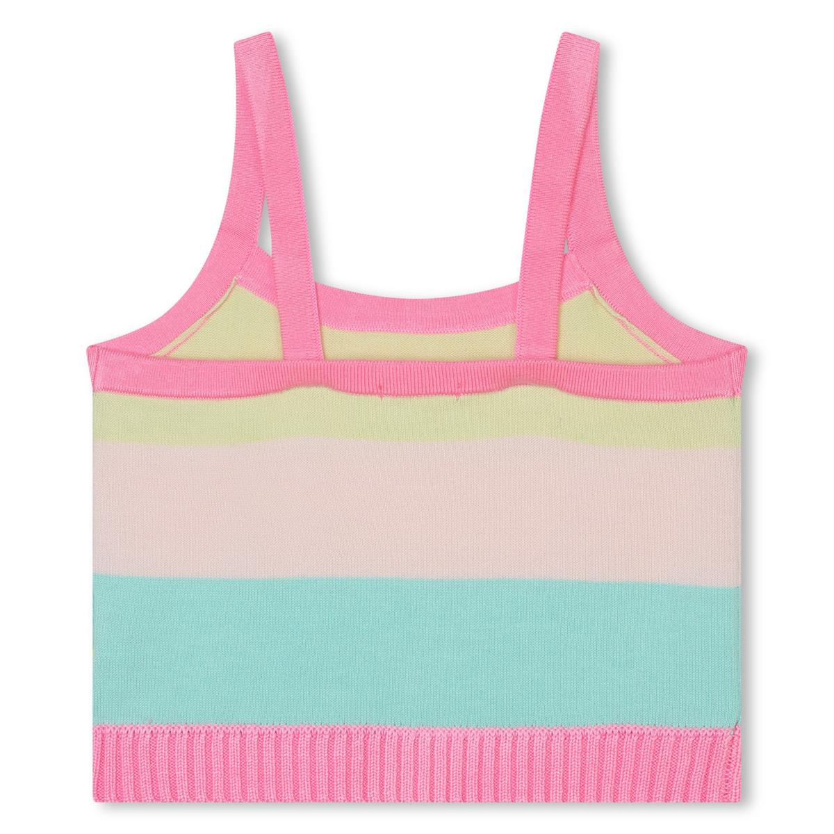 Girls Multicolor Stripes Vest