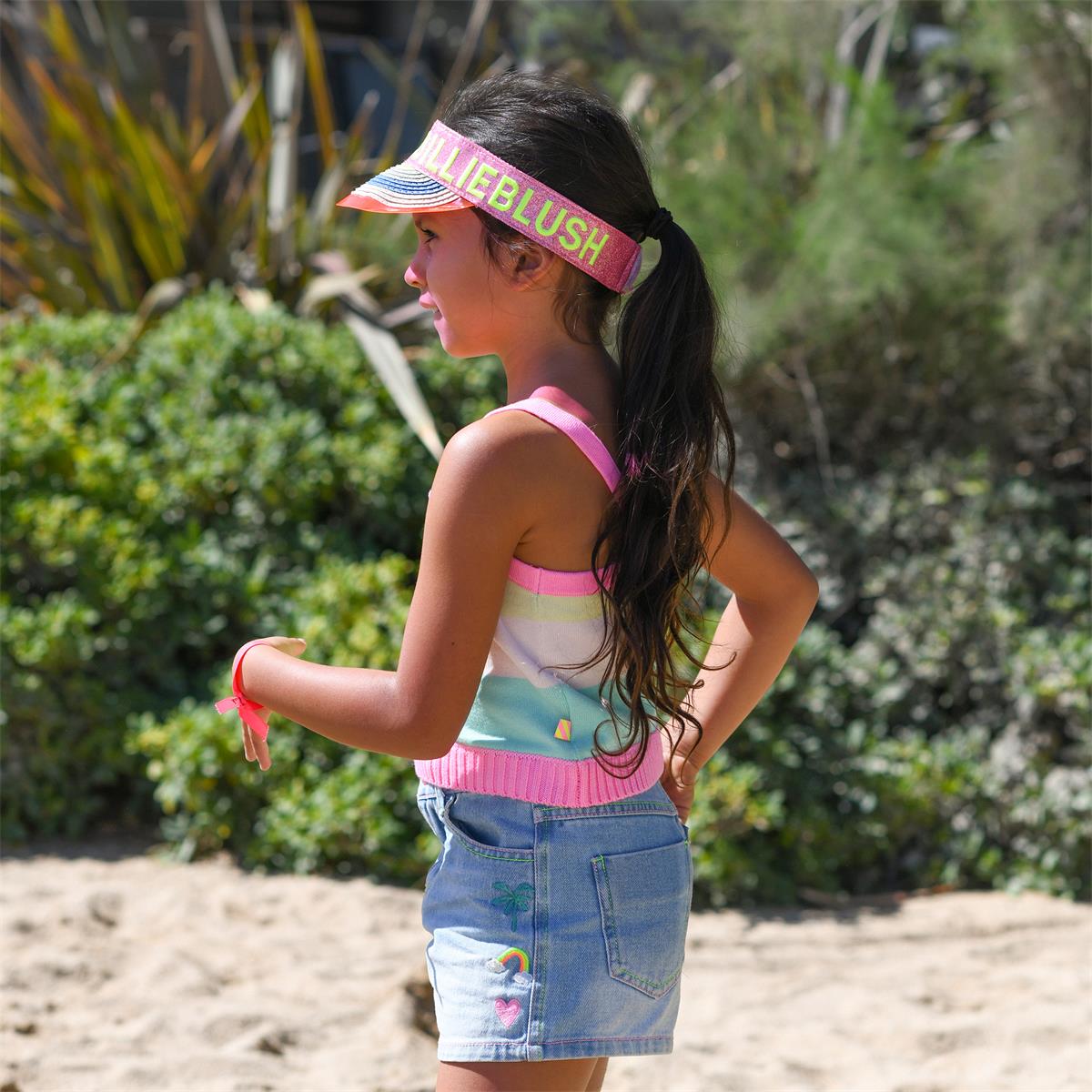 Girls Multicolor Stripes Vest