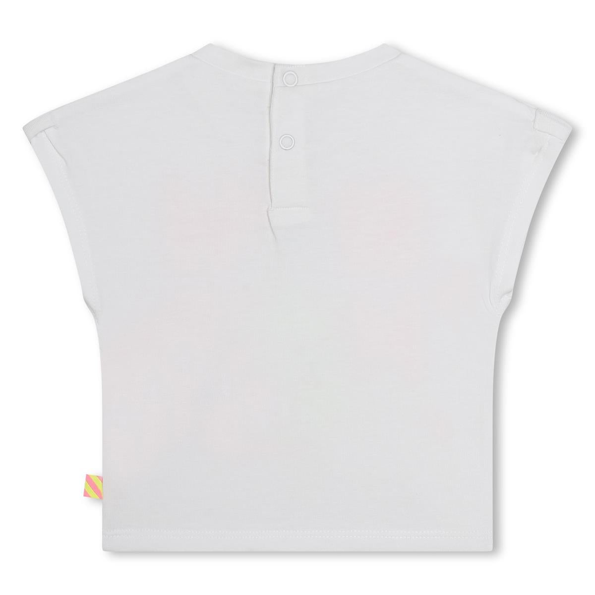 Baby Girls White Cotton T-Shirt