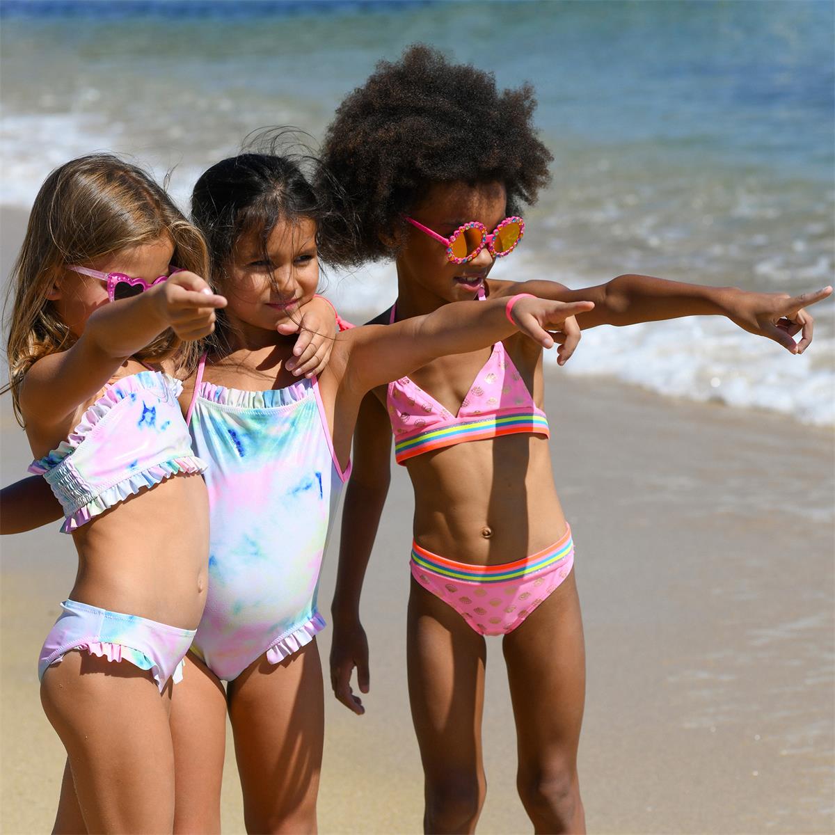 Girls White Swimsuit