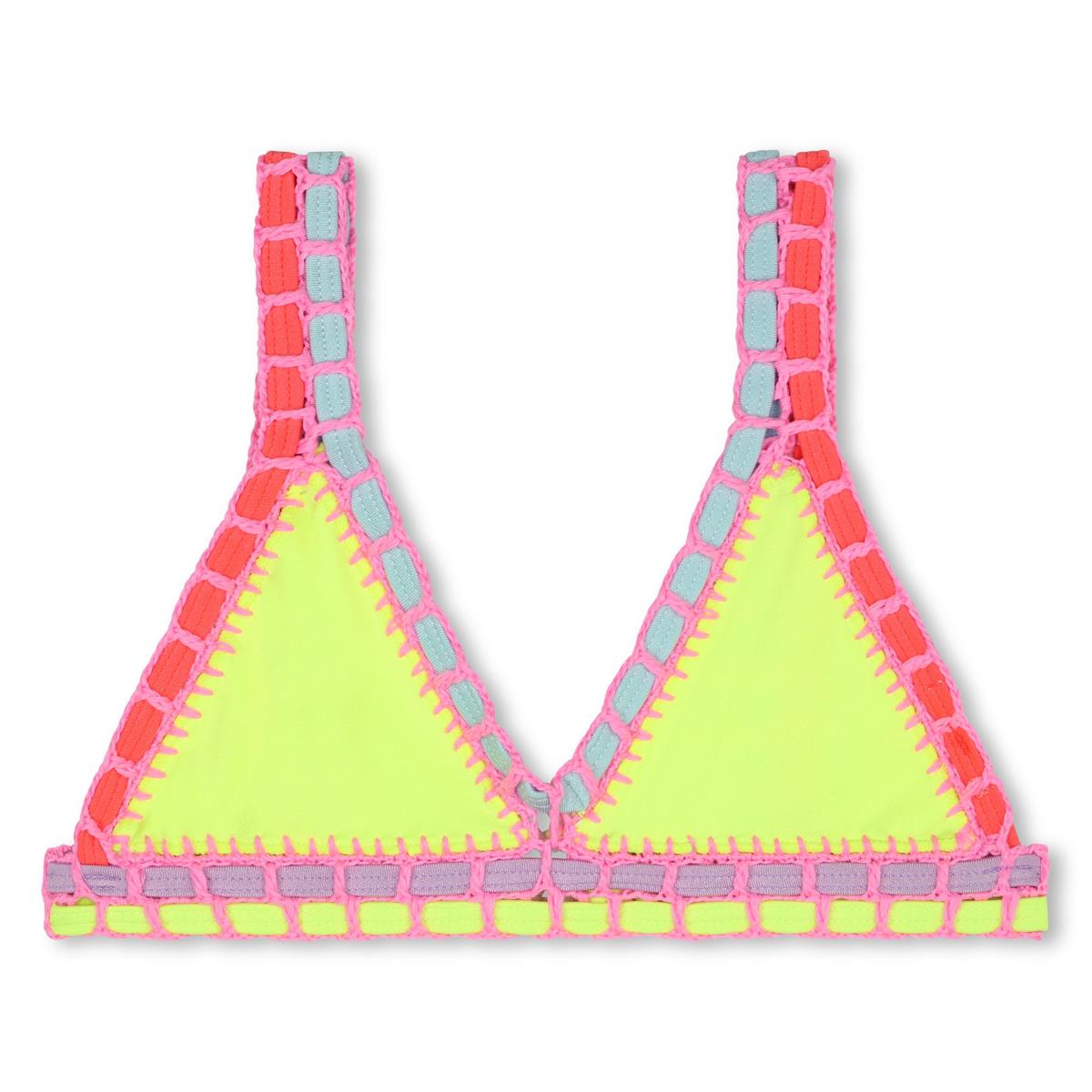 Girls Fluo Yellow Swimsuit