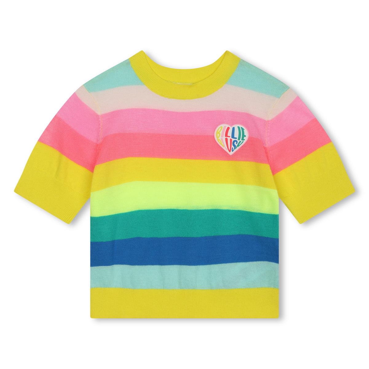 Girls Multicolor Stripes Sweater