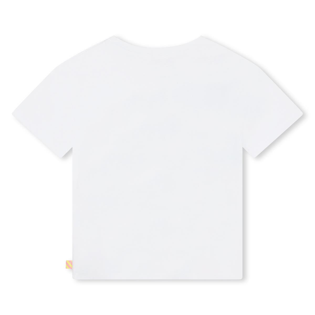 Girls White Cotton T-Shirt