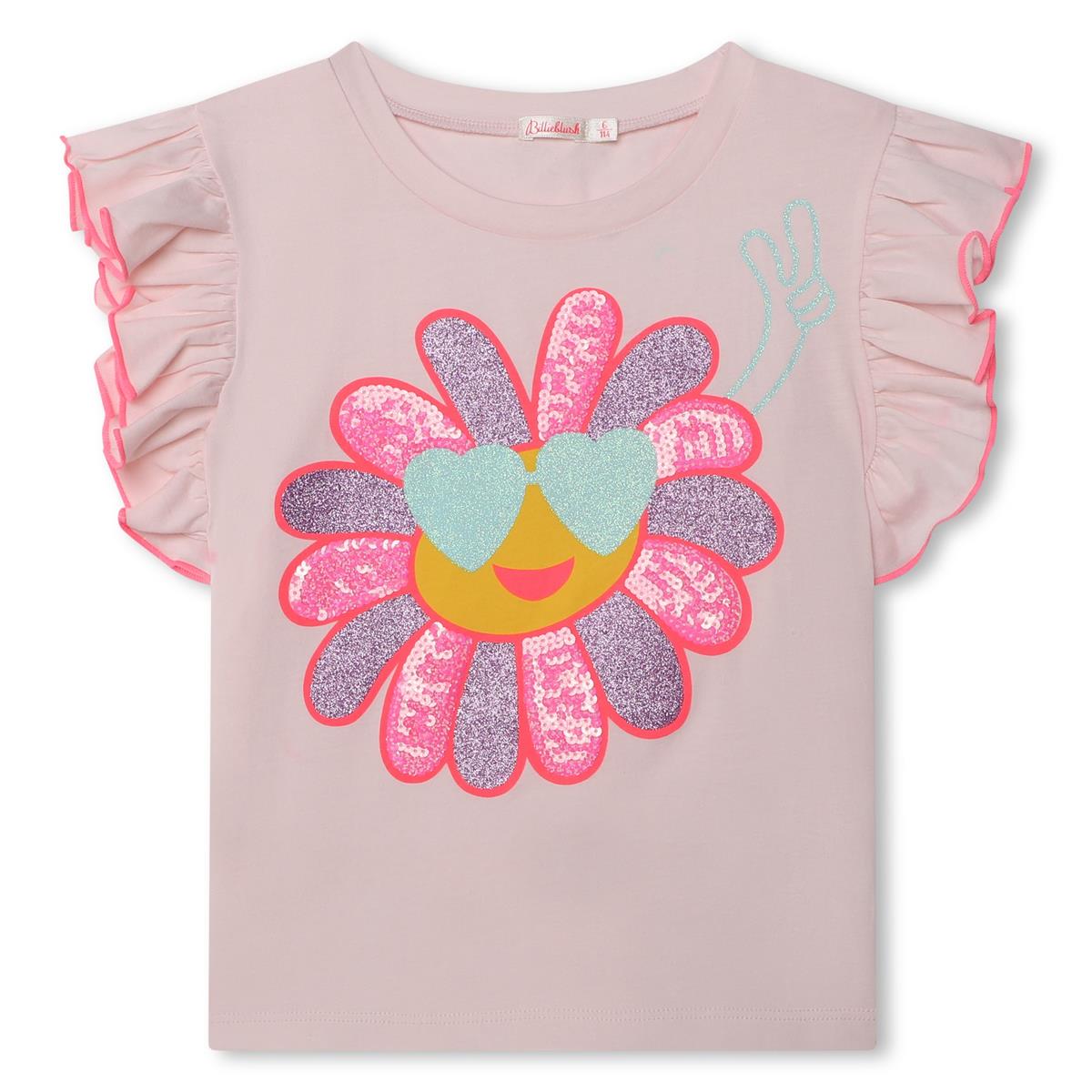 Girls Pink Cotton T-Shirt