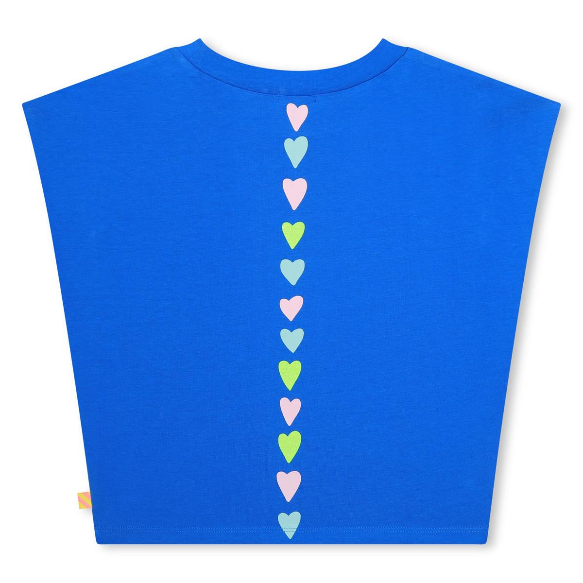 Girls Blue Cotton T-Shirt