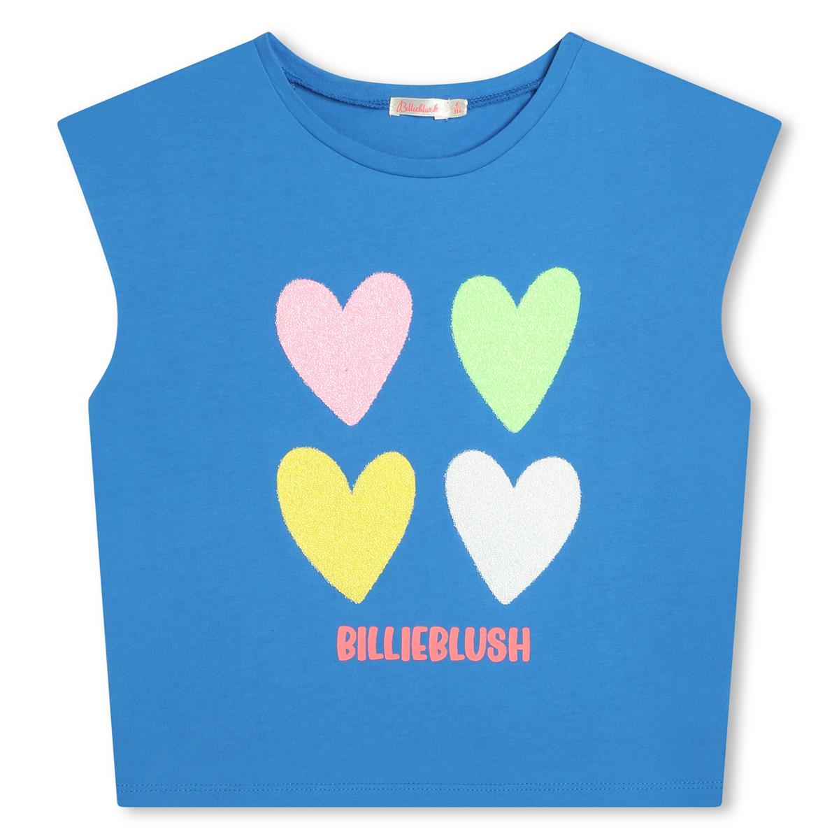 Girls Blue Cotton T-Shirt