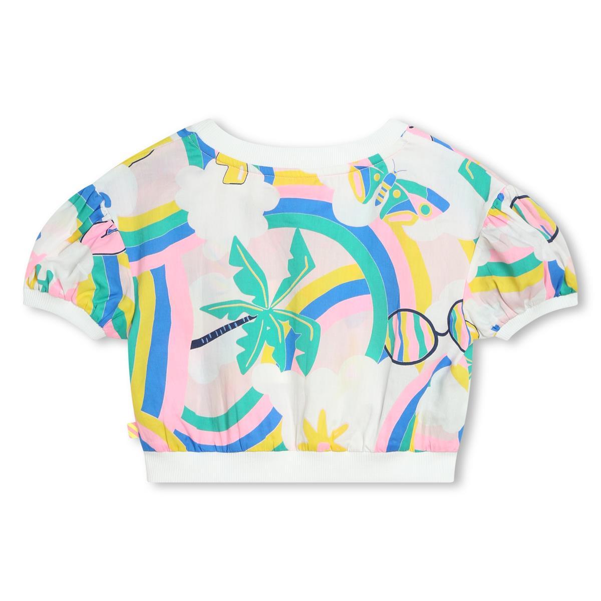 Girls White Cotton T-Shirt