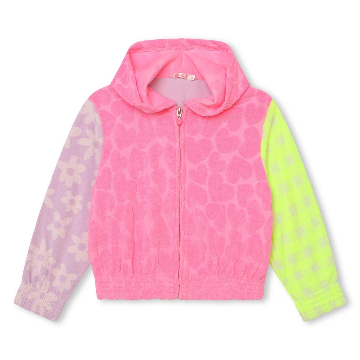 Girls Pink Zip-Up Top
