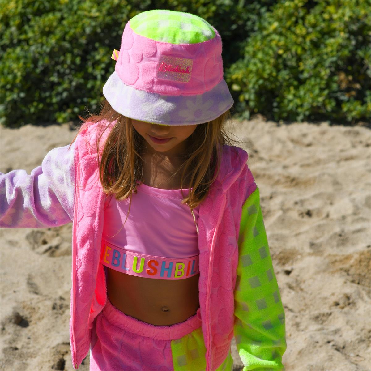 Girls Pink Zip-Up Top