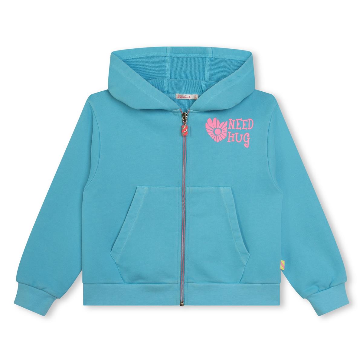 Girls Blue Zip-Up Top