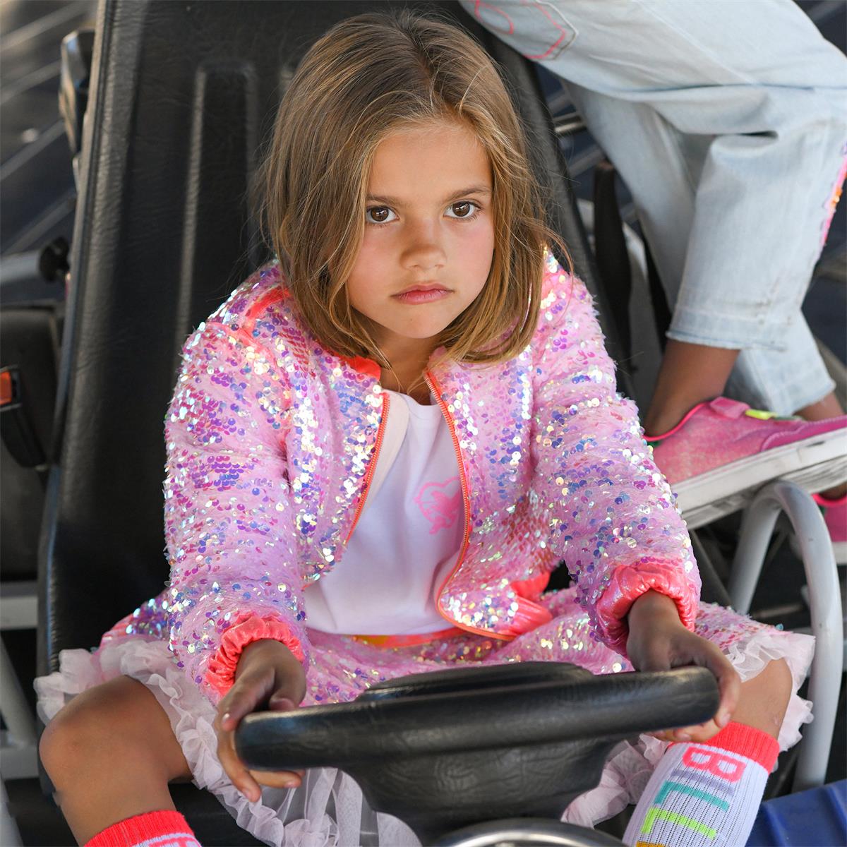 Girls Pink Sequin Jacket