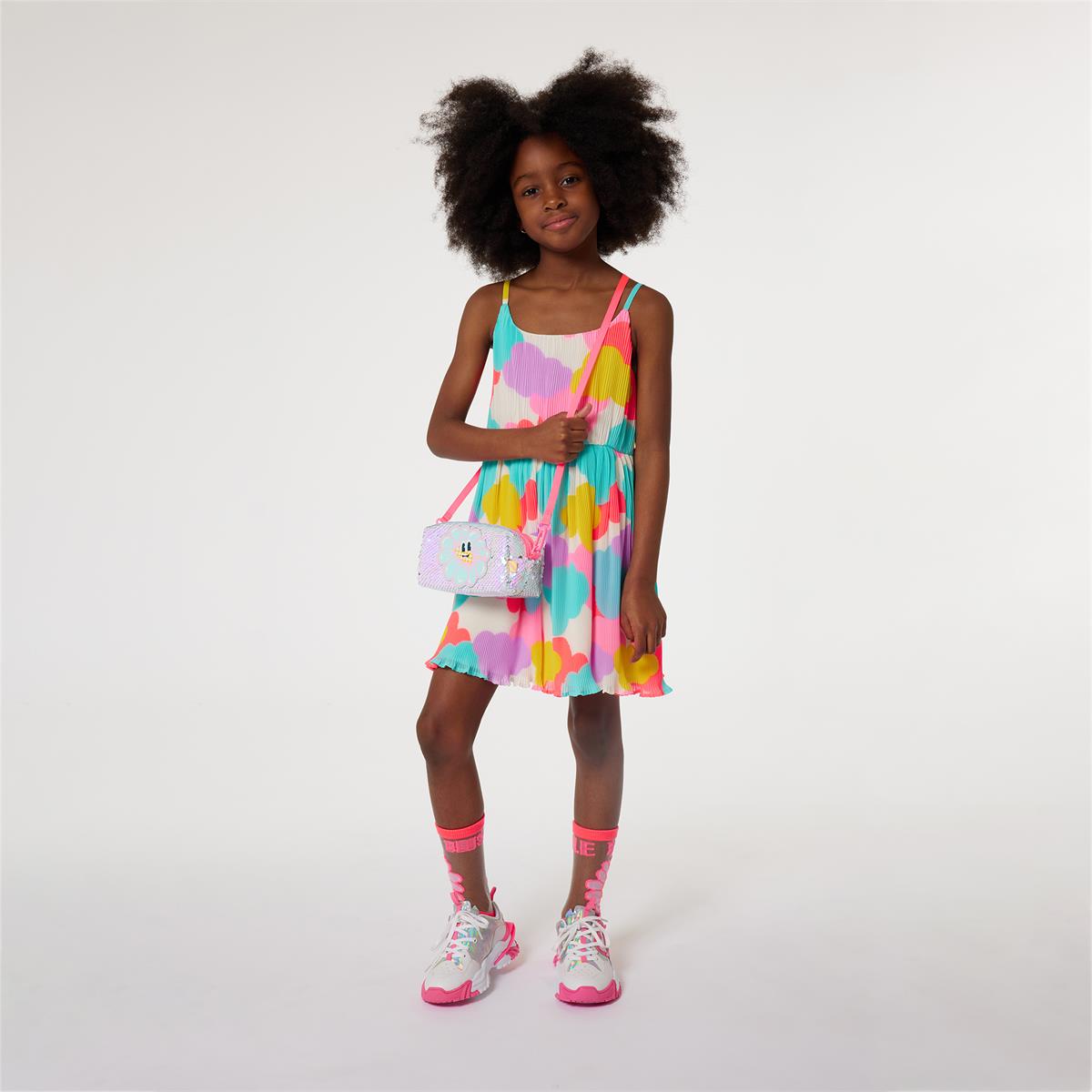 Girls Multicolor Strap Dress