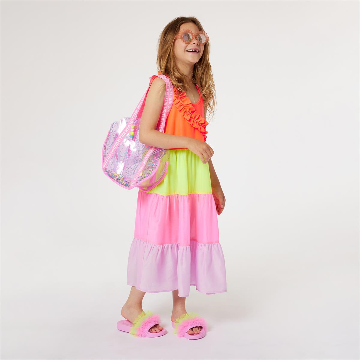 Girls Multicolor Strap Dress