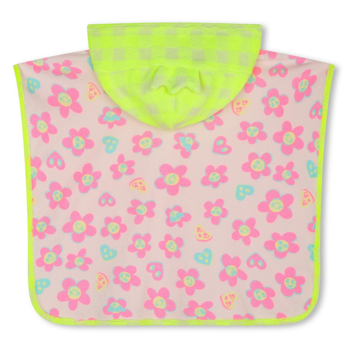 Girls Pink Flower Bath Towel