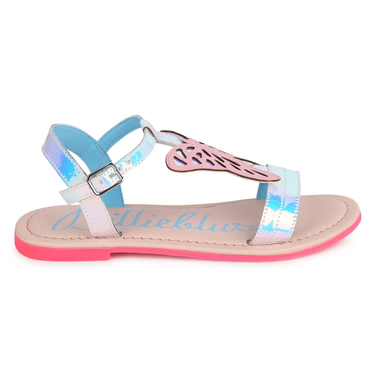Girls Beige Butterfly Sandals
