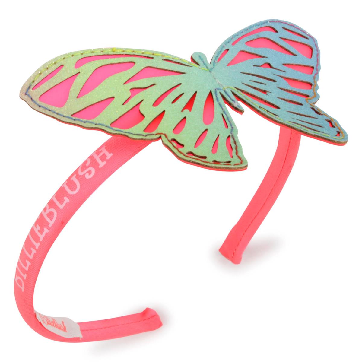 Girls Pink Butterfly Headband