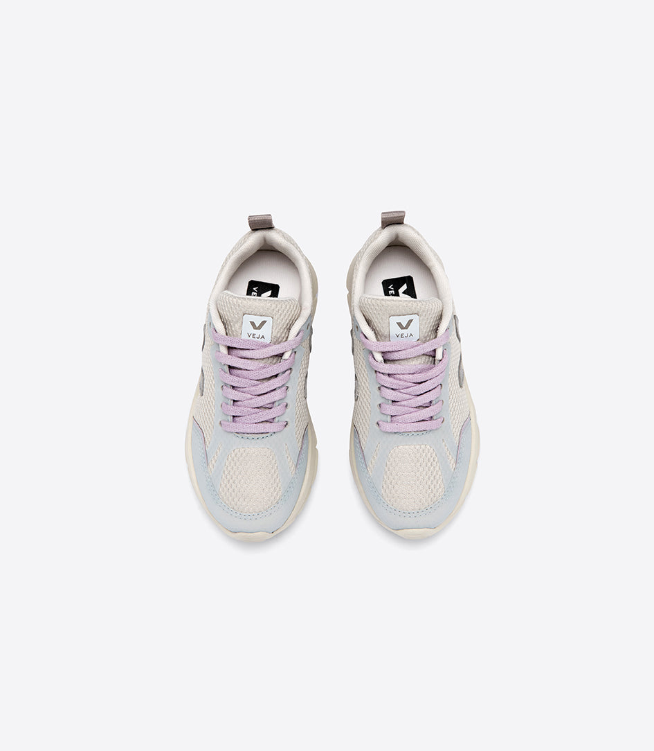Girls Oxford Grey "V" Logo Shoes