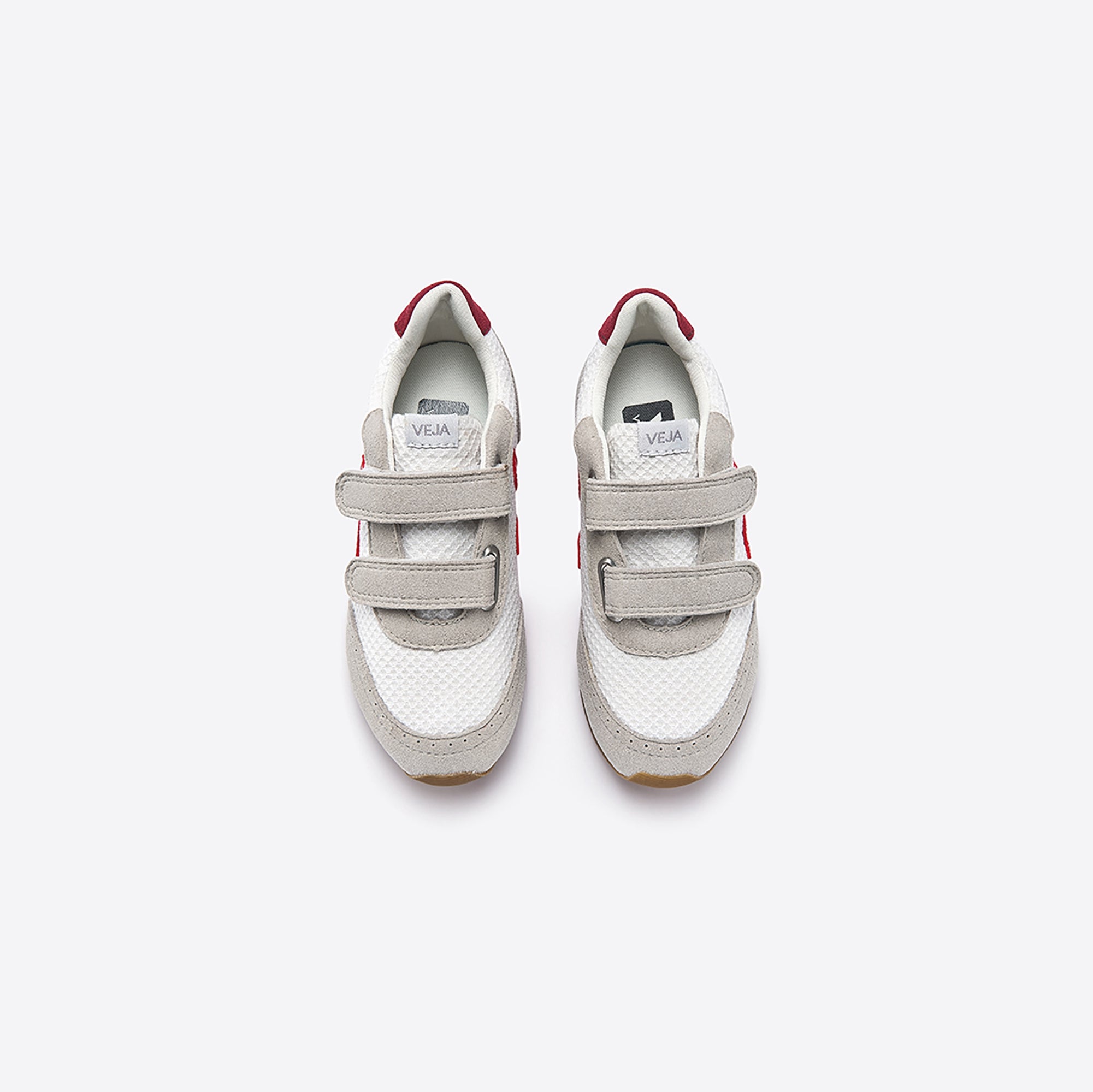 Girls & Boys White & Green "V" Shoes