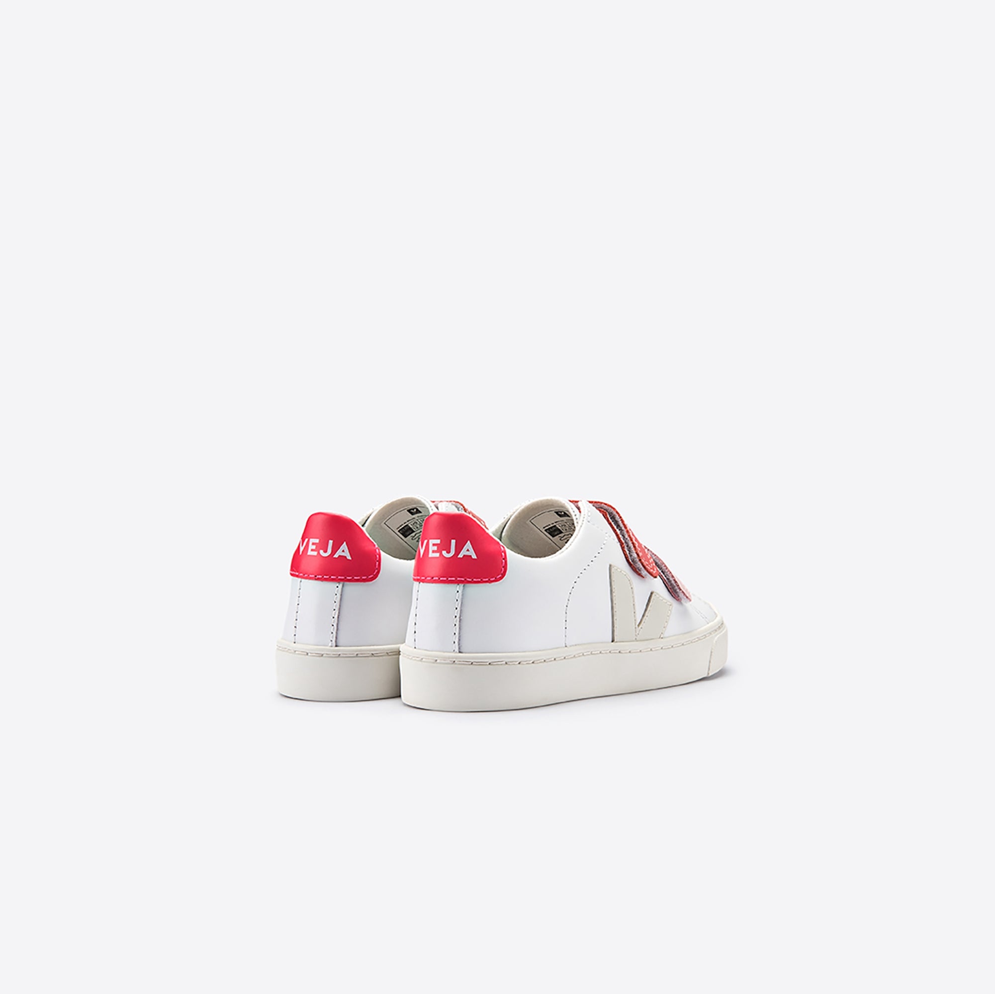 Girls White & Pink "V" Shoes