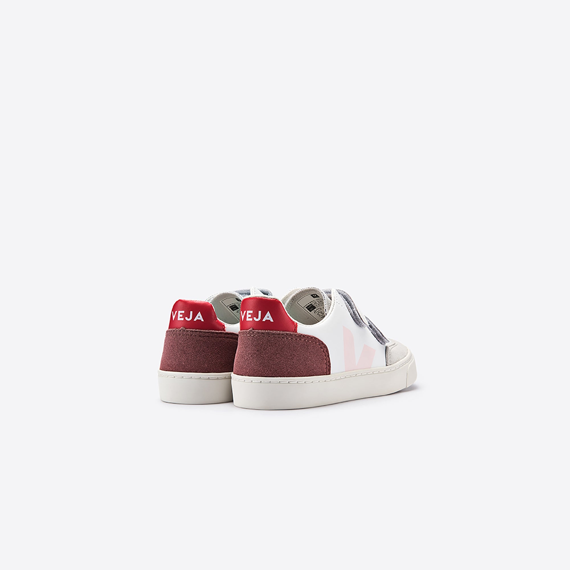 Girls & Boys White Pink "V" Shoes