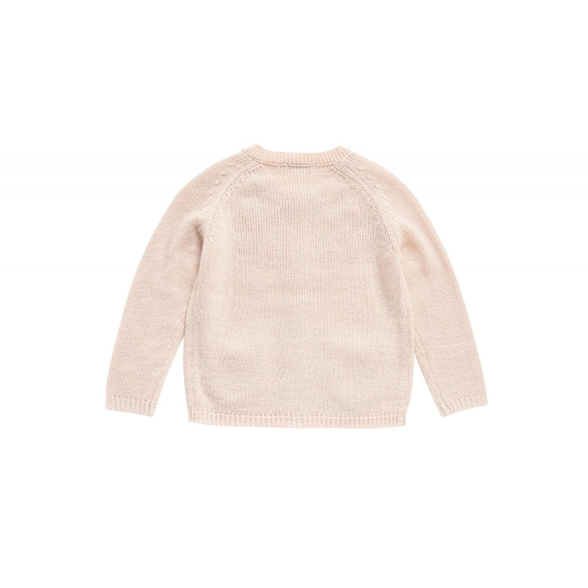 Girls Cream Acrylic Cardigan