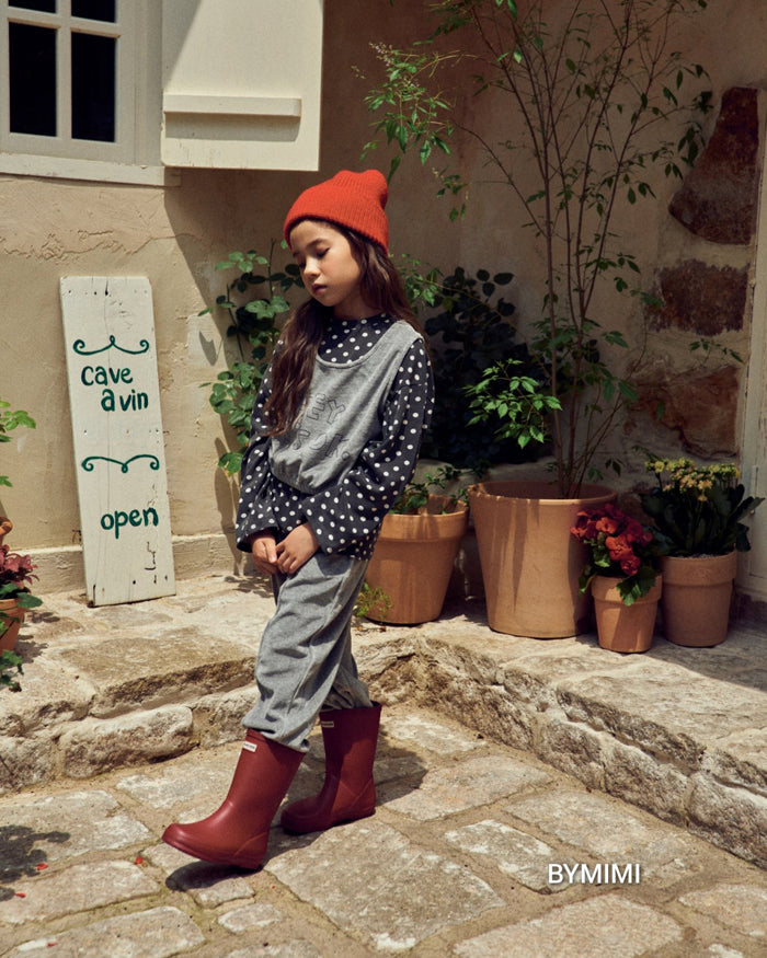 Girls Grey Cotton Trousers