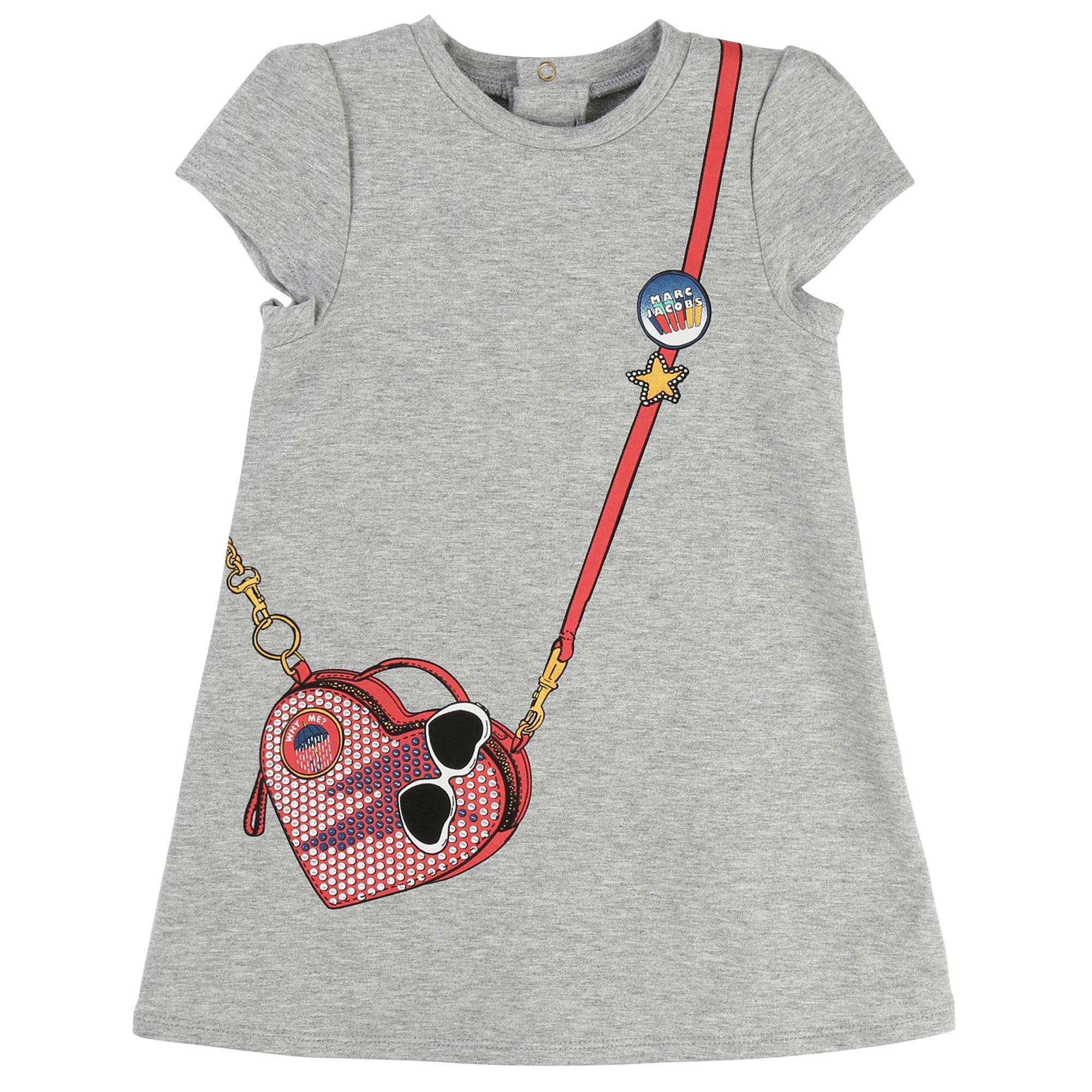 Baby Girls Grey Bag Printed Dress - CÉMAROSE | Children's Fashion Store - 1